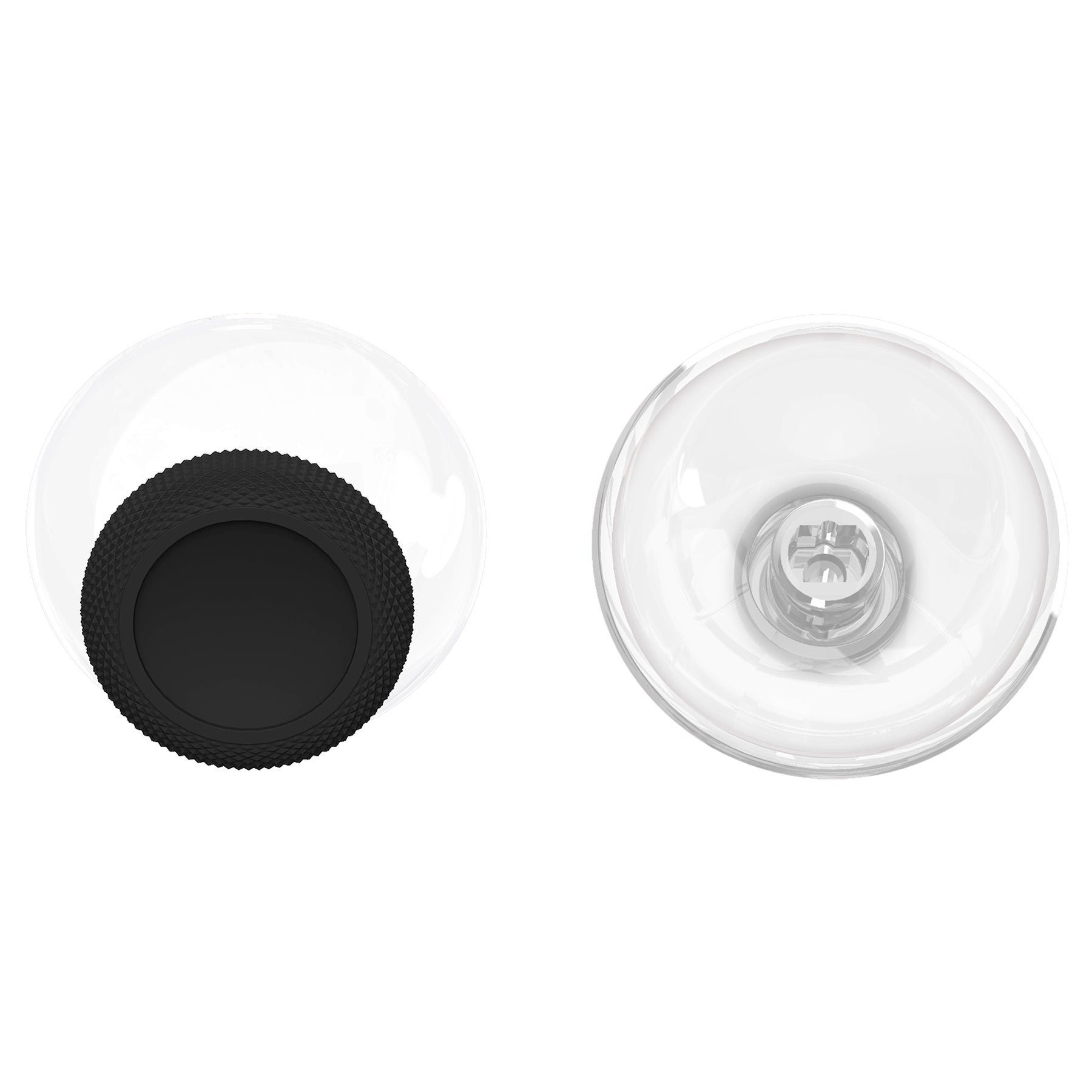 eXtremeRate Retail Black & Clear Replacement Thumbsticks for Xbox Series X/S Controller, for Xbox One Standard Controller Analog Stick, Custom Joystick for Xbox One X/S, for Xbox One Elite Controller - JX3409