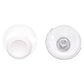 eXtremeRate Retail White & Clear Replacement Thumbsticks for Xbox Series X/S Controller, for Xbox One Standard Controller Analog Stick, Custom Joystick for Xbox One X/S, for Xbox One Elite Controller - JX3422