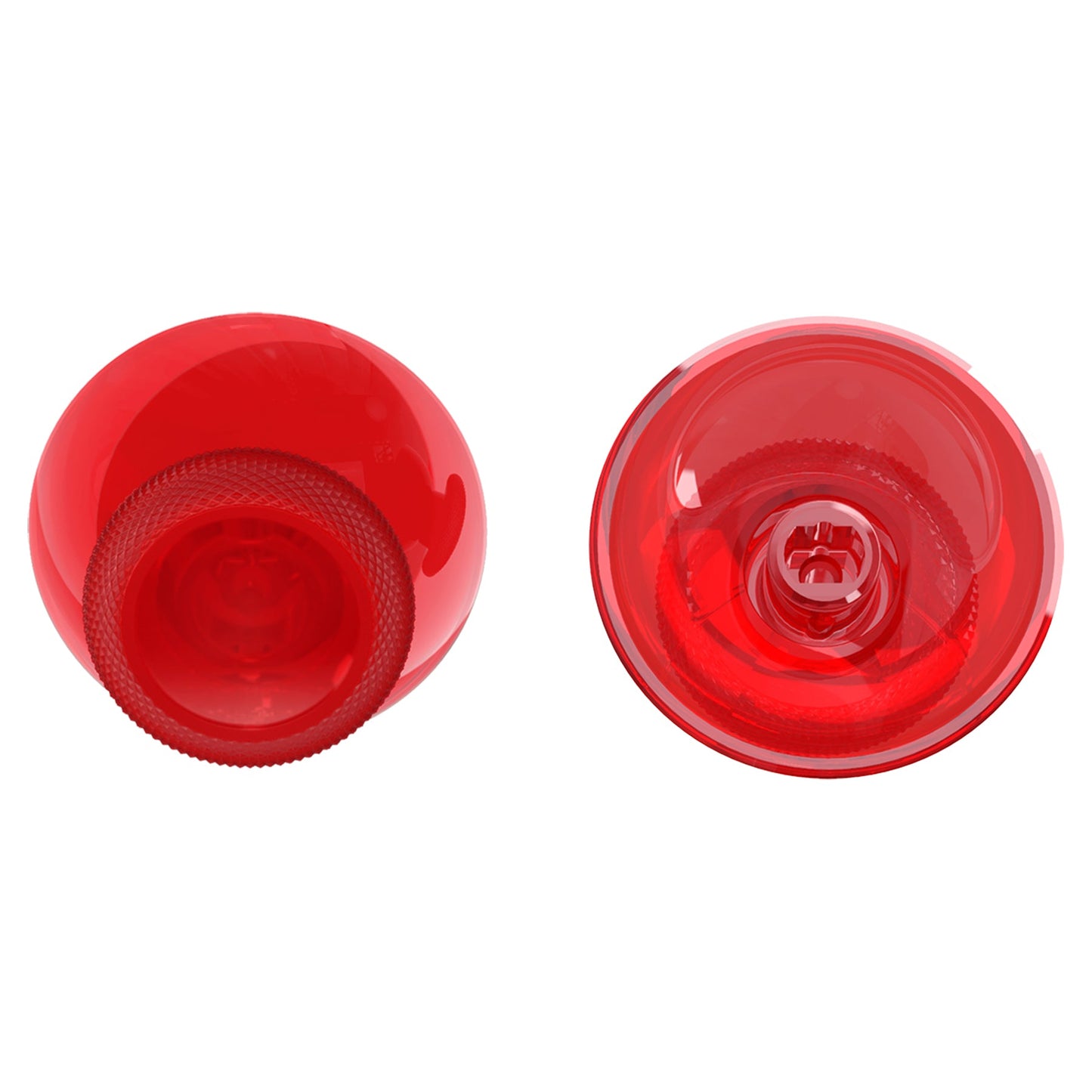 eXtremeRate Retail Clear Red Replacement Thumbsticks for Xbox Series X/S Controller, for Xbox One Standard Controller Analog Stick, Custom Joystick for Xbox One X/S, for Xbox One Elite Controller - JX3423