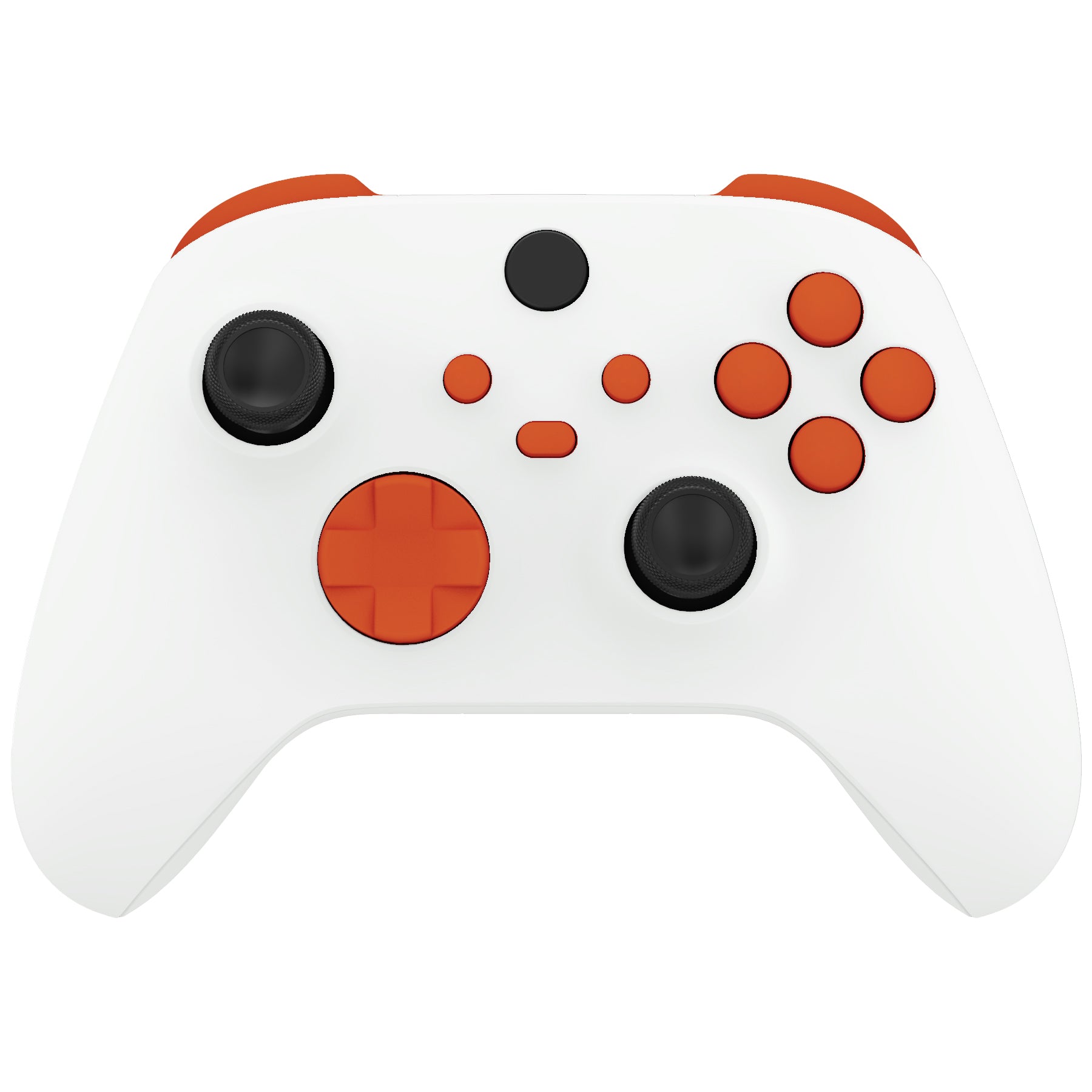 eXtremeRate Retail No Letter Imprint Custom Full Set Buttons for Xbox Series X/S Controller, Orange Replacement Accessories Bumpers Triggers Dpad ABXY Buttons for Xbox Series X/S, Xbox Core Controller - JX3504