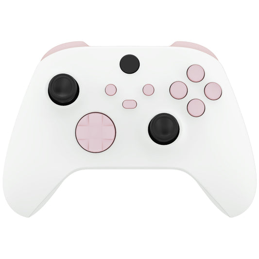 eXtremeRate Retail No Letter Imprint Custom Full Set Buttons for Xbox Series X/S Controller, Cherry Blossoms Pink Replacement Accessories Bumpers Triggers Dpad ABXY Buttons for Xbox Series X/S, Xbox Core Controller - JX3512