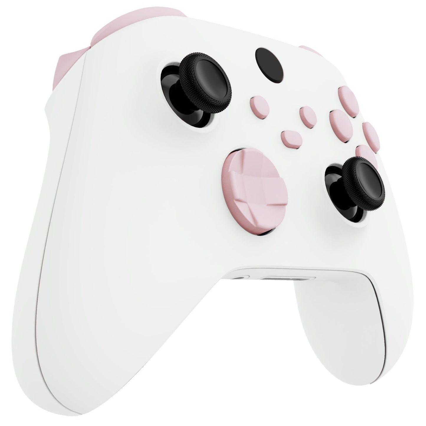 eXtremeRate Retail No Letter Imprint Custom Full Set Buttons for Xbox Series X/S Controller, Cherry Blossoms Pink Replacement Accessories Bumpers Triggers Dpad ABXY Buttons for Xbox Series X/S, Xbox Core Controller - JX3512