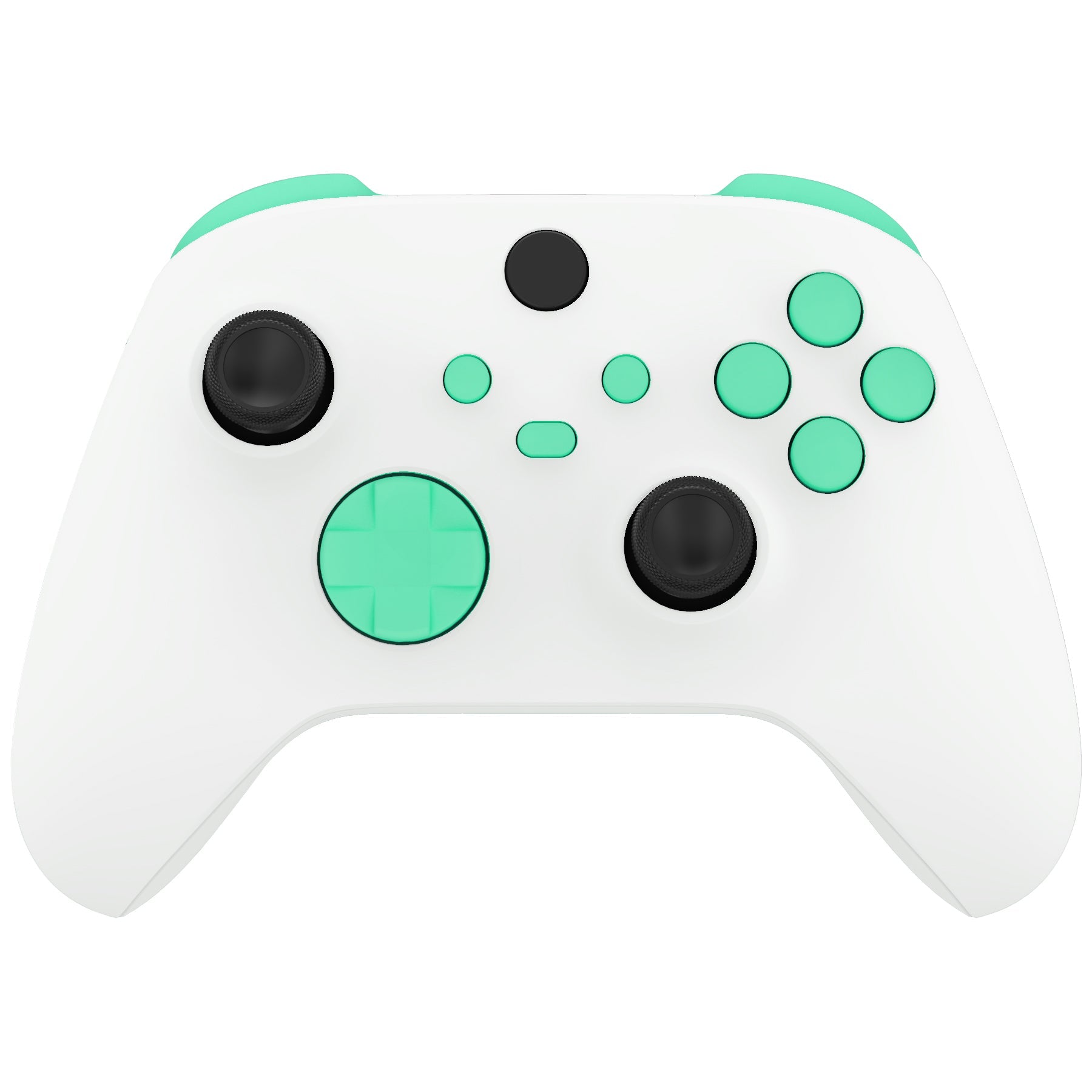 eXtremeRate Retail No Letter Imprint Custom Full Set Buttons for Xbox Series X/S Controller, Mint Green Replacement Accessories Bumpers Triggers Dpad ABXY Buttons for Xbox Series X/S, Xbox Core Controller - JX3514