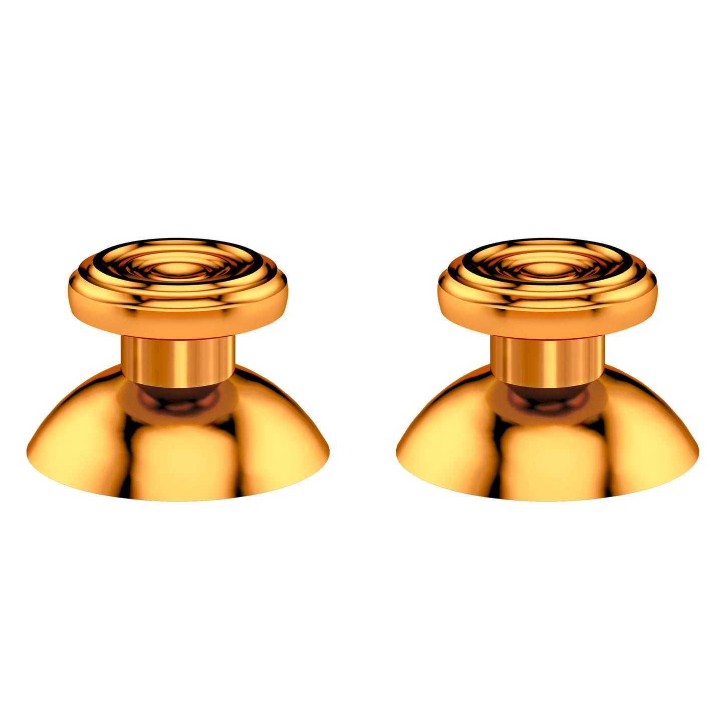 eXtremeRate Retail eXtremeRate Custom Gold Metal Thumbsticks for Xbox Series X/S Controller, Concentric Circles Aluminum Alloy Analog Stick for Xbox One S/X, Replacement Joystick for Xbox One Standard Elite Controller - JX3C001