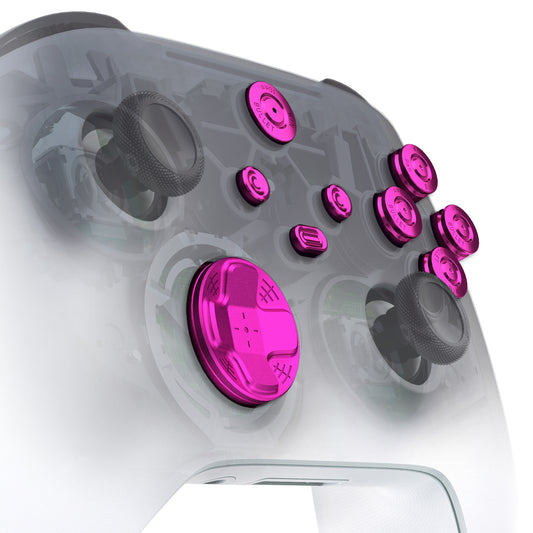 eXtremeRate Retail eXtremeRate 9 in 1 Custom Purple Metal Buttons for Xbox Series X/S Controller, Replacement Aluminum Alloy Dpad Start Back Share Button, Home ABXY Bullet Buttons for Xbox Core Controller - JX3D005