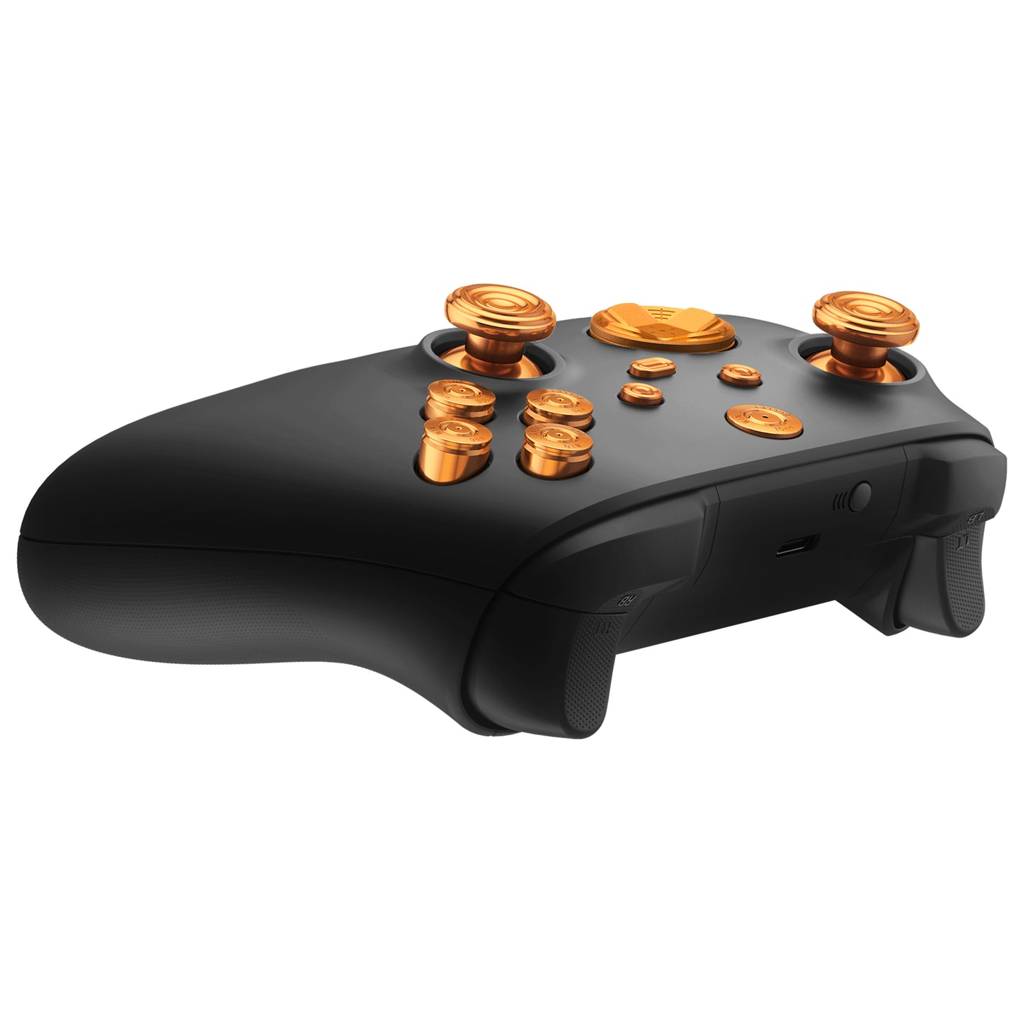 eXtremeRate Retail eXtremeRate 11 in 1 Custom Gold Metal Buttons for Xbox Series X/S Controller, Aluminum Alloy Dpad Start Back Share Button, Replacement Thumbsticks, Home ABXY Bullet Buttons for Xbox Core Controller - JX3E001