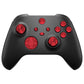 eXtremeRate Retail eXtremeRate 11 in 1 Custom Red Metal Buttons for Xbox Series X/S Controller, Aluminum Alloy Dpad Start Back Share Button, Replacement Thumbsticks, Home ABXY Bullet Buttons for Xbox Core Controller - JX3E003