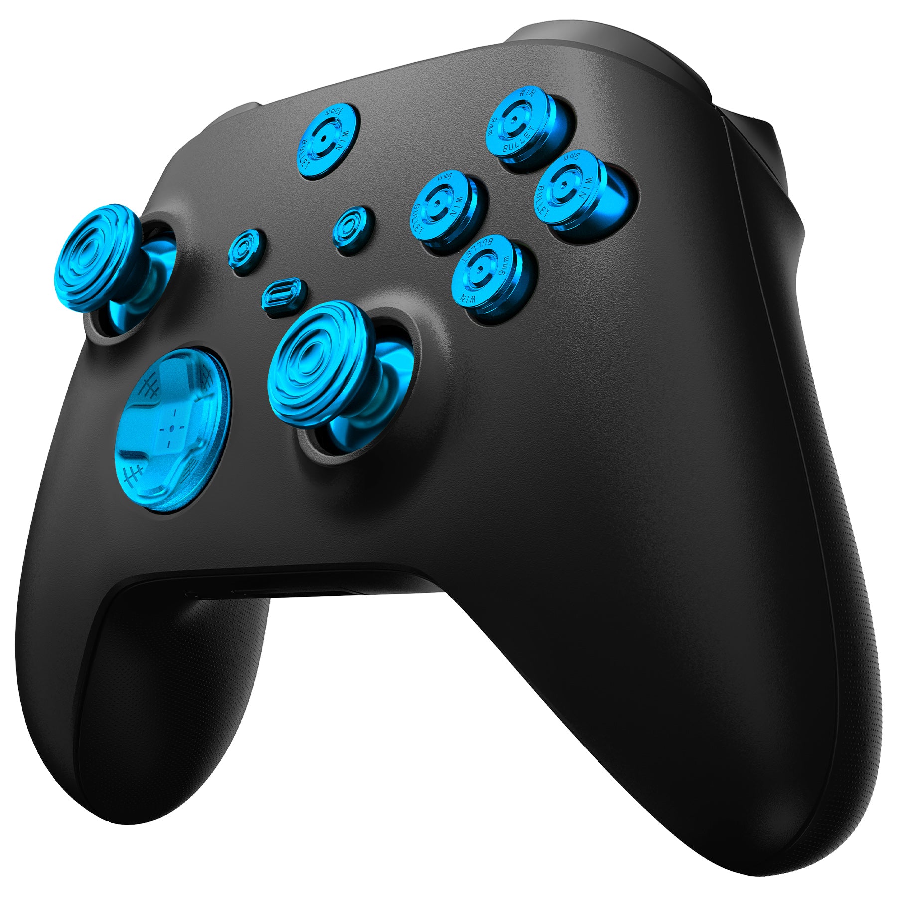eXtremeRate 11 in 1 Custom Gold Metal Buttons for Xbox Series X/S  Controller & Xbox Core Controller - Blue