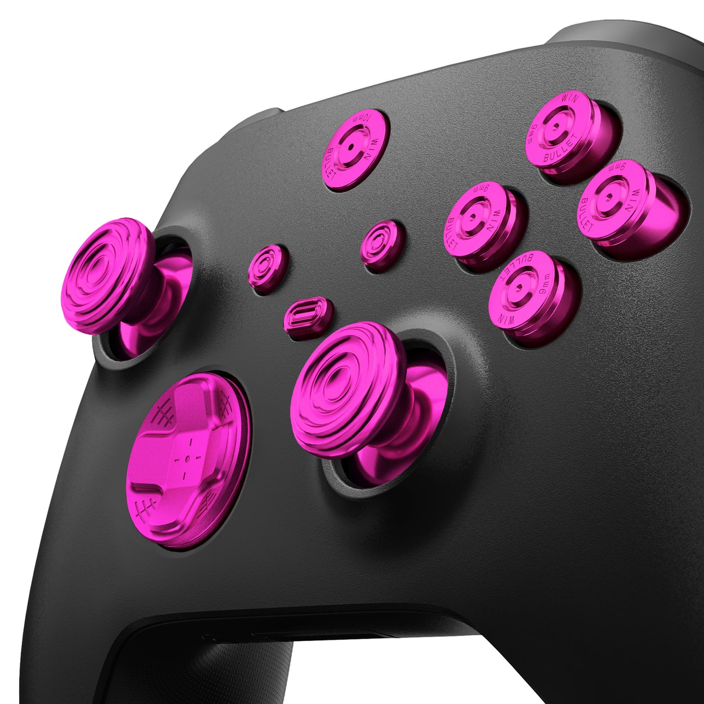 eXtremeRate Retail eXtremeRate 11 in 1 Custom Purple Metal Buttons for Xbox Series X/S Controller, Aluminum Alloy Dpad Start Back Share Button, Replacement Thumbsticks, Home ABXY Bullet Buttons for Xbox Core Controller - JX3E005