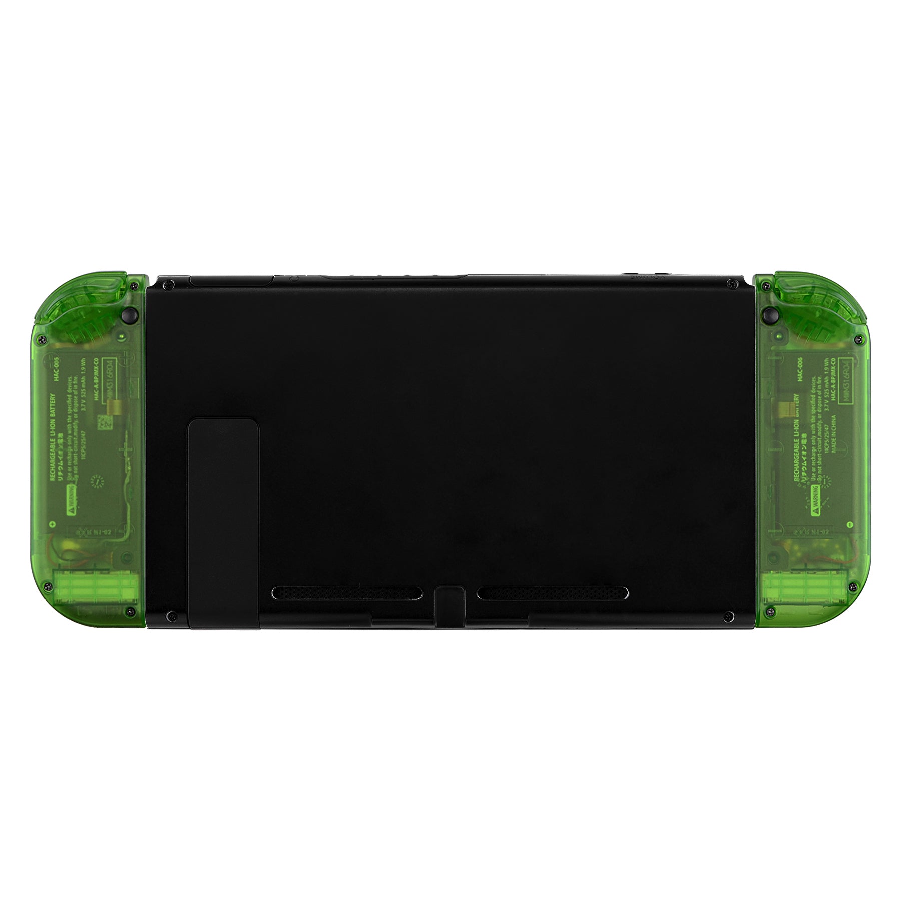 eXtremeRate Retail Transparent Clear Green Joycon Handheld Controller Housing (D-Pad Version) with Full Set Buttons, DIY Replacement Shell Case for NS Switch JoyCon & OLED JoyCon - Console Shell NOT Included - JZM503