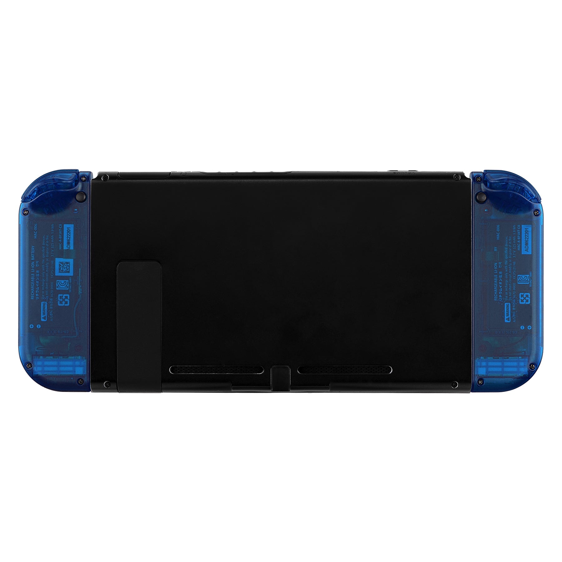 eXtremeRate Retail Transparent Clear Blue Joycon Handheld Controller Housing (D-Pad Version) with Full Set Buttons, DIY Replacement Shell Case for NS Switch JoyCon & OLED JoyCon - Console Shell NOT Included - JZM504