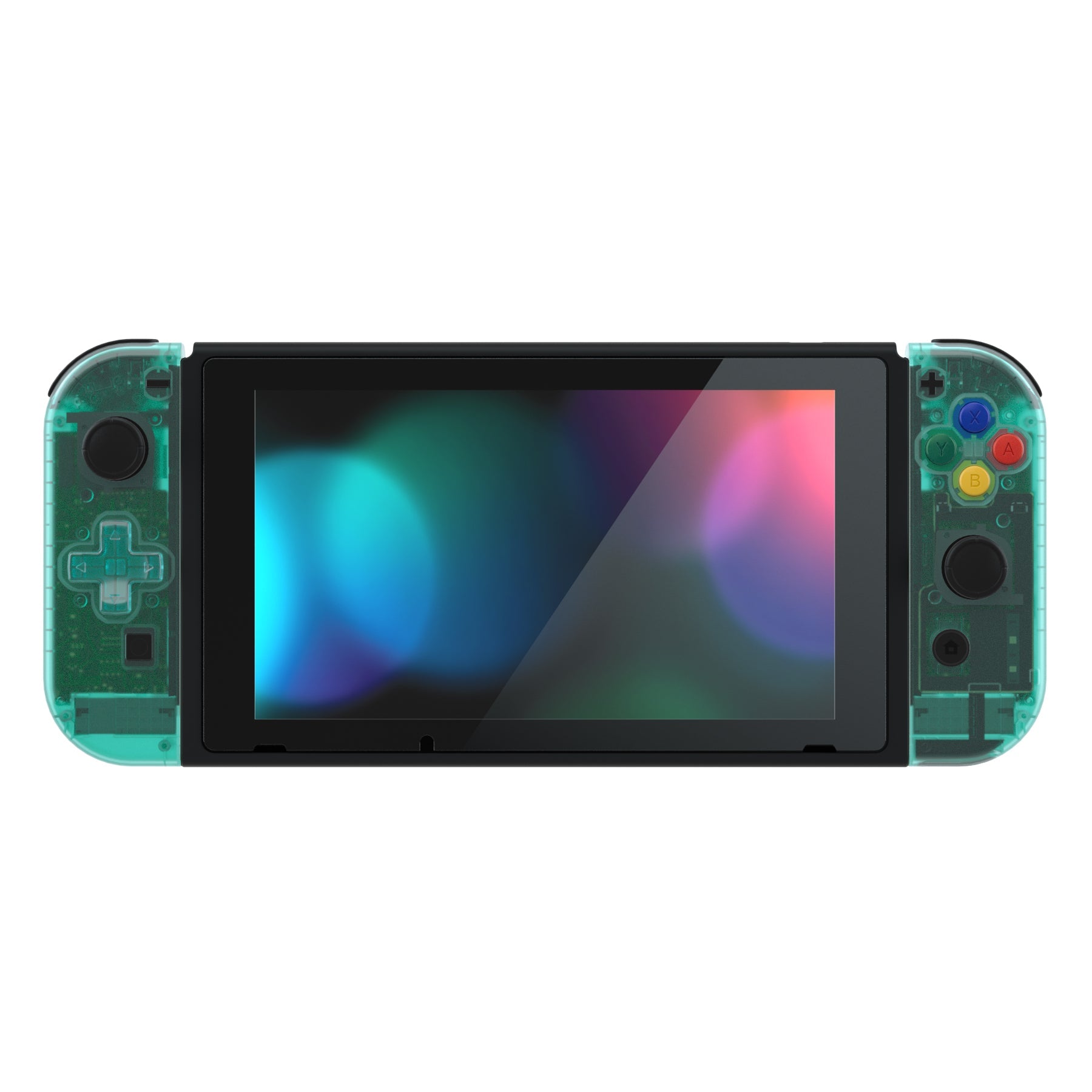 eXtremeRate Retail Emerald Green Joycon Handheld Controller Housing (D-Pad Version) with Full Set Buttons, DIY Replacement Shell Case for NS Switch JoyCon & OLED JoyCon - Console Shell NOT Included - JZM508