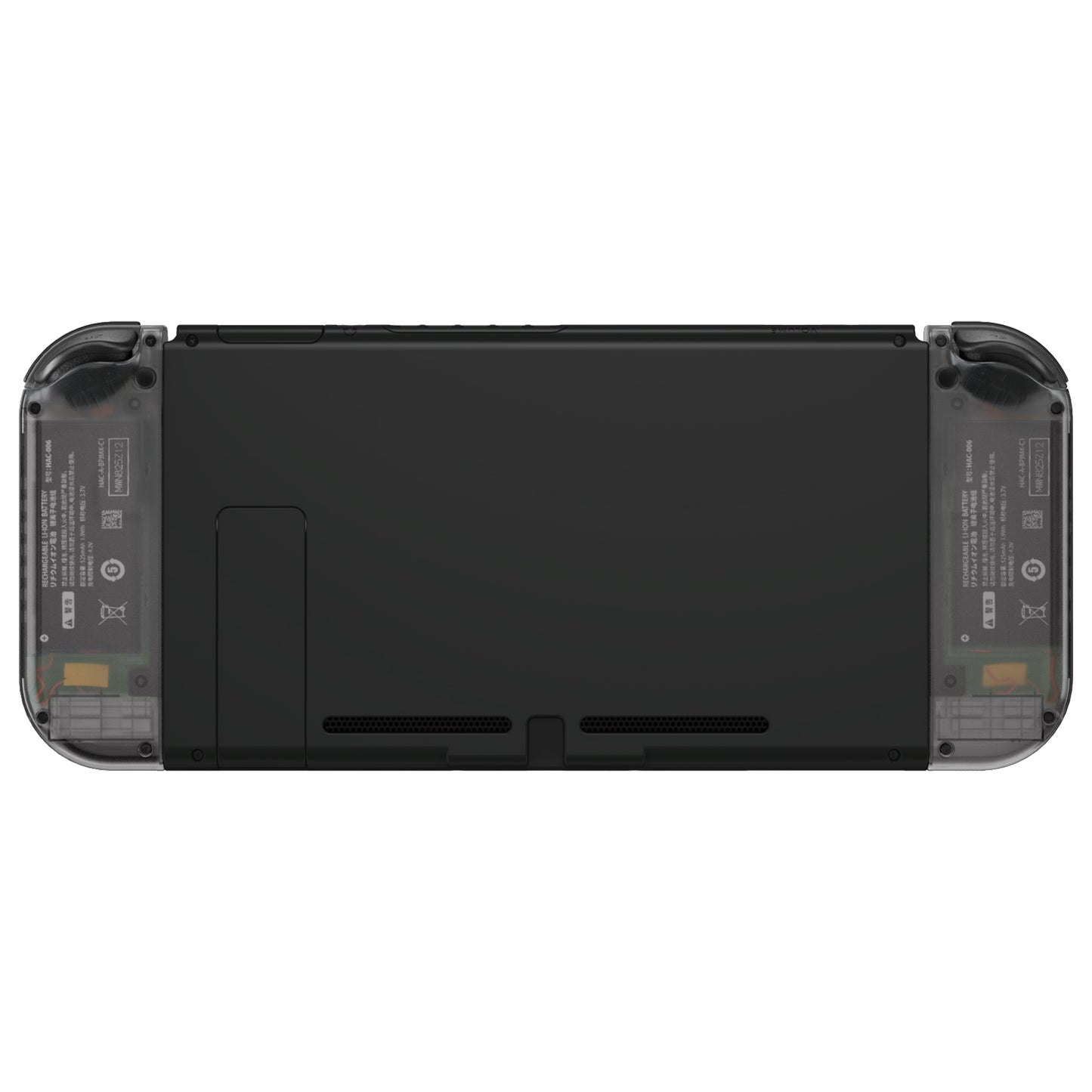 eXtremeRate Retail Clear Black Joycon Handheld Controller Housing (D-Pad Version) with Full Set Buttons, DIY Replacement Shell Case for NS Switch JoyCon & OLED JoyCon - Console Shell NOT Included - JZM511