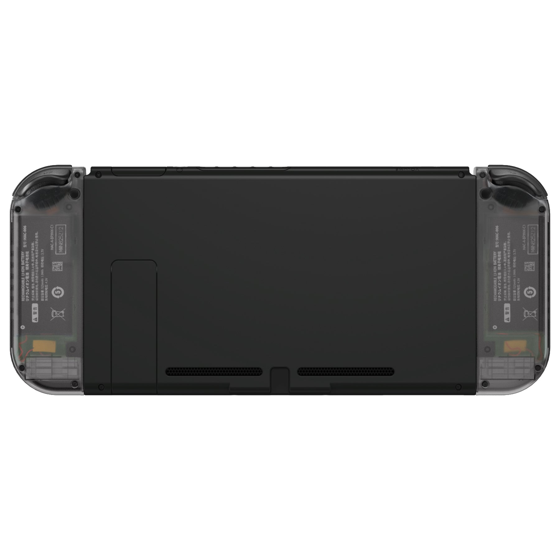 eXtremeRate Retail Clear Black Joycon Handheld Controller Housing (D-Pad Version) with Full Set Buttons, DIY Replacement Shell Case for NS Switch JoyCon & OLED JoyCon - Console Shell NOT Included - JZM511