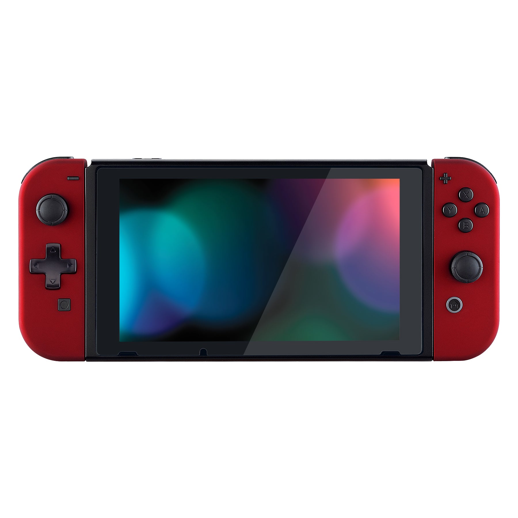 eXtremeRate Retail Soft Touch Red Joycon Handheld Controller Housing (D-Pad Version) with Full Set Buttons, DIY Replacement Shell Case for NS Switch JoyCon & OLED JoyCon - Console Shell NOT Included - JZP302