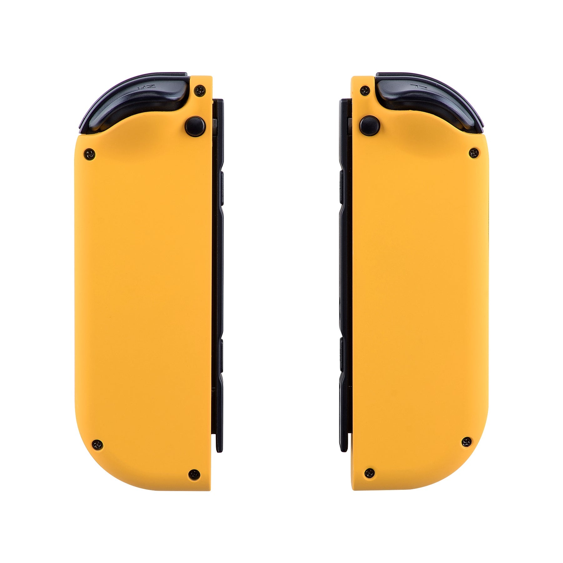 eXtremeRate Retail Soft Touch Caution Yellow Joycon Handheld Controller Housing (D-Pad Version) with Full Set Buttons, DIY Replacement Shell Case for NS Switch JoyCon & OLED JoyCon - Console Shell NOT Included - JZP305