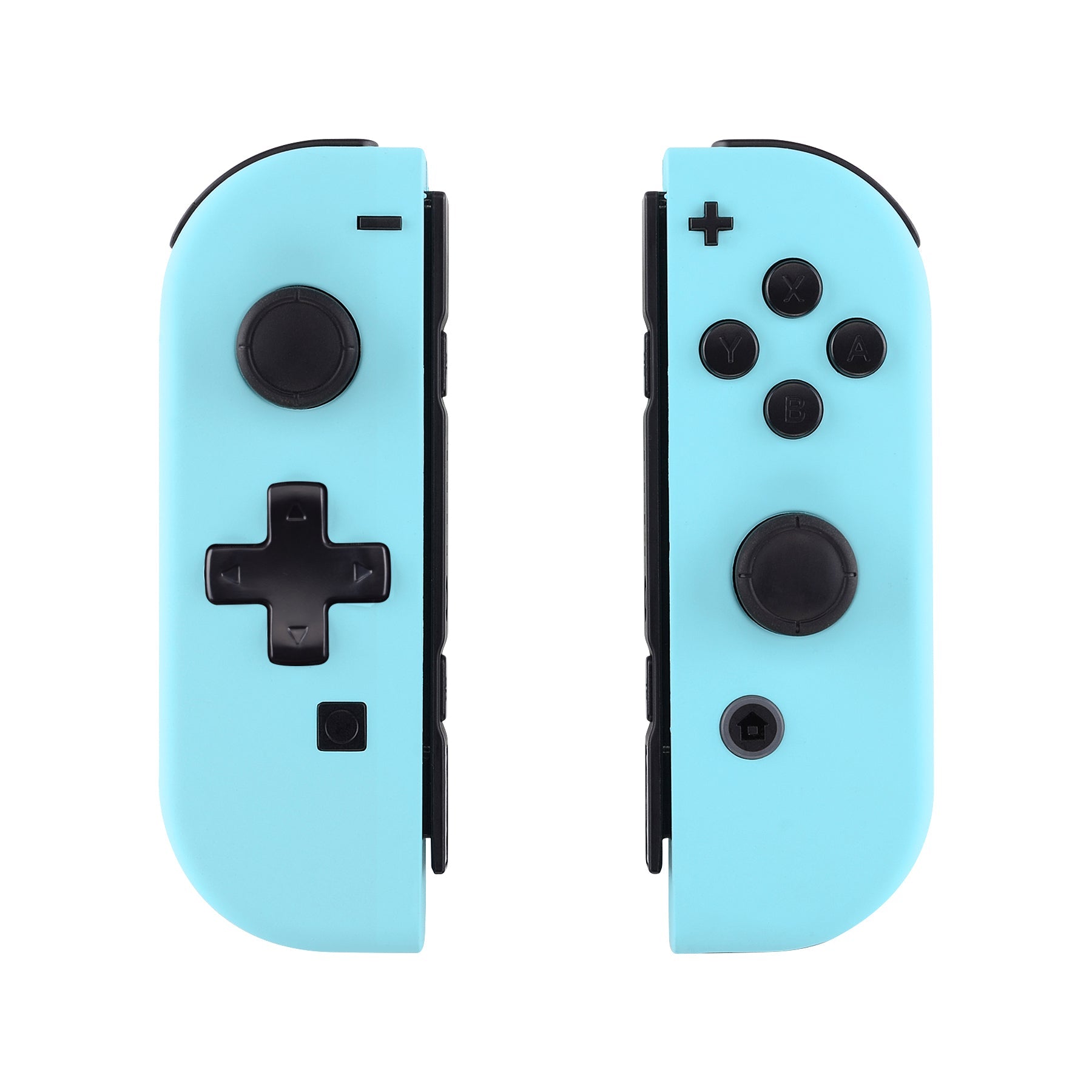 Soft Touch Heaven Blue Joycon ハンドヘルドコントローラーハウジング (D-パッドバージョン) フルセットボタン付き、NS  Switch JoyCon & OLED JoyCon 用 DIY 交換シェルケース - コンソールシェルは含まれません - JZP307