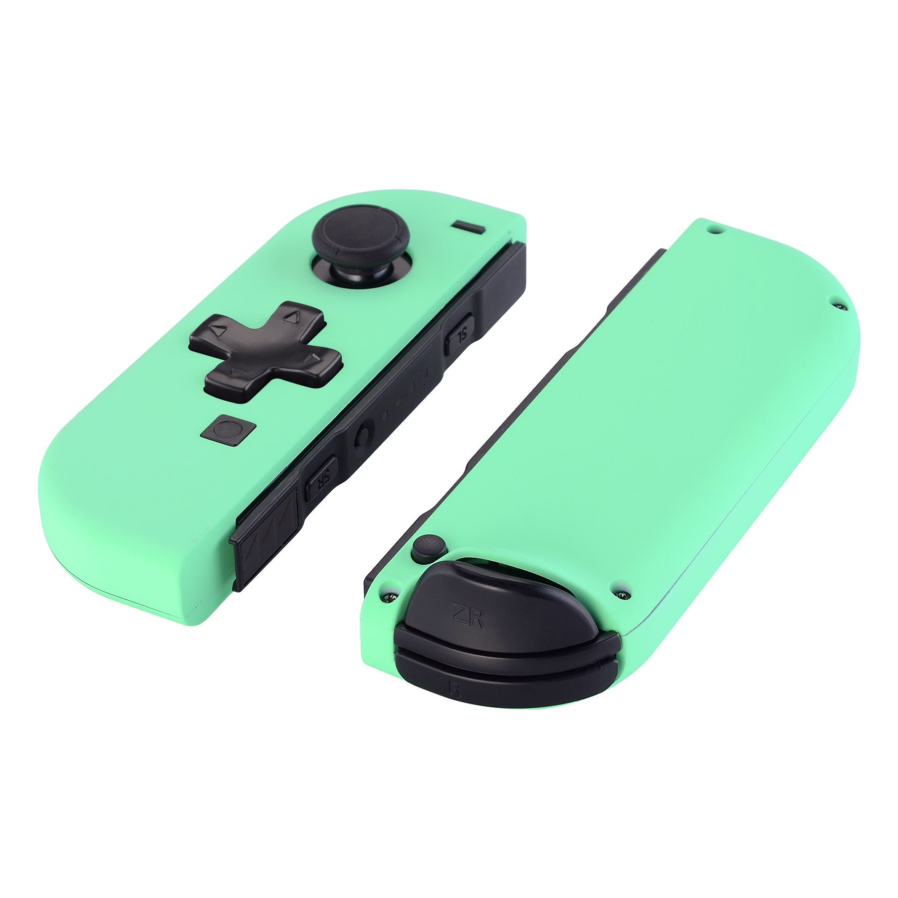 eXtremeRate Retail Soft Touch Mint Green Joycon Handheld Controller Housing (D-Pad Version) with Full Set Buttons, DIY Replacement Shell Case for NS Switch JoyCon & OLED JoyCon - Console Shell NOT Included  - JZP308
