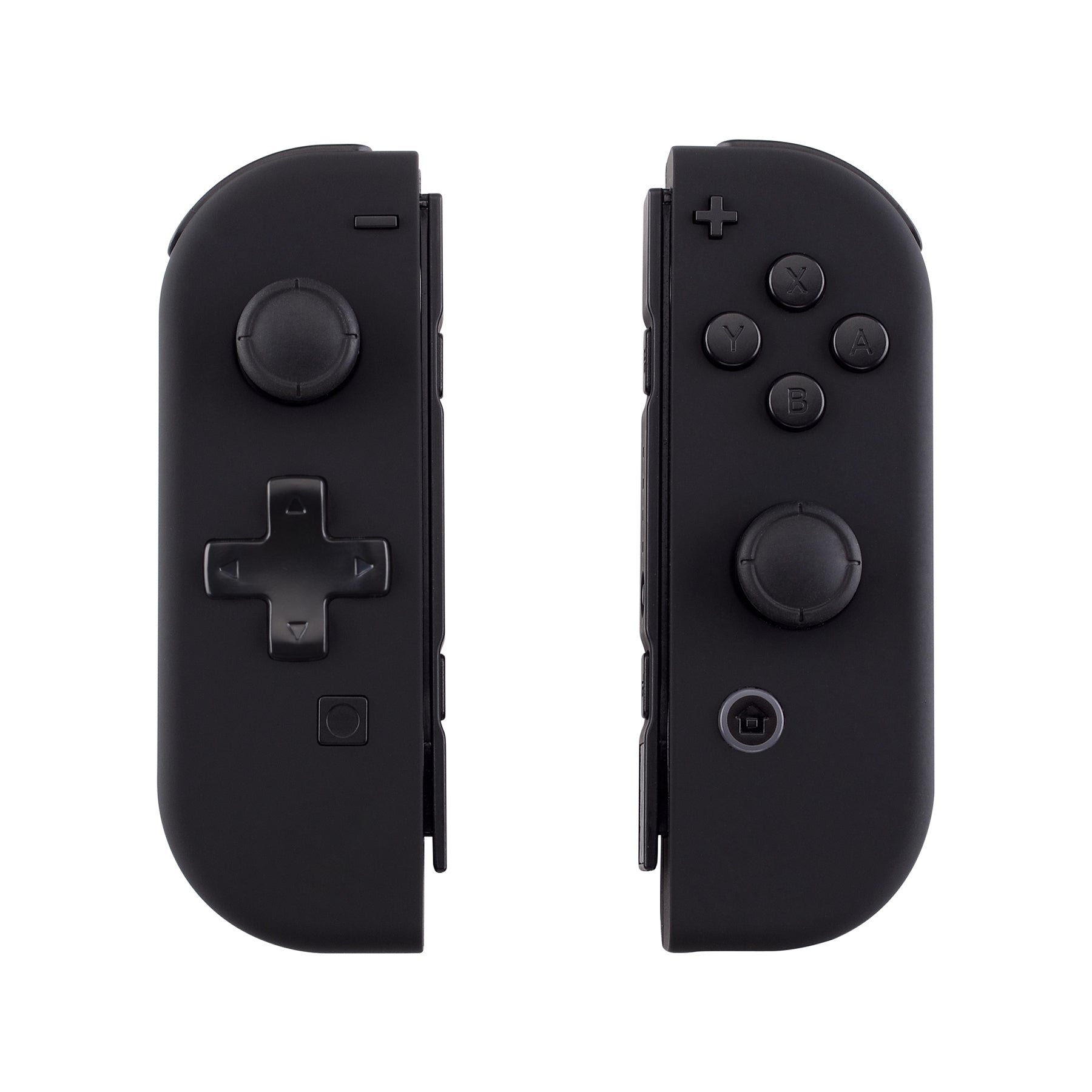 eXtremeRate Retail Soft Touch Black Joycon Handheld Controller Housing (D-Pad Version) with Full Set Buttons, DIY Replacement Shell Case for NS Switch JoyCon & OLED JoyCon - Console Shell NOT Included - JZP310