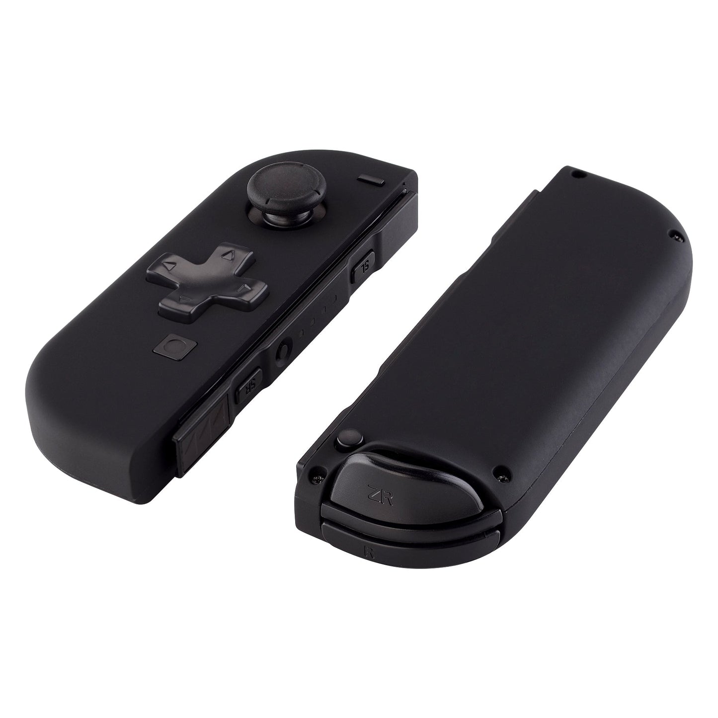 eXtremeRate Retail Soft Touch Black Joycon Handheld Controller Housing (D-Pad Version) with Full Set Buttons, DIY Replacement Shell Case for NS Switch JoyCon & OLED JoyCon - Console Shell NOT Included - JZP310