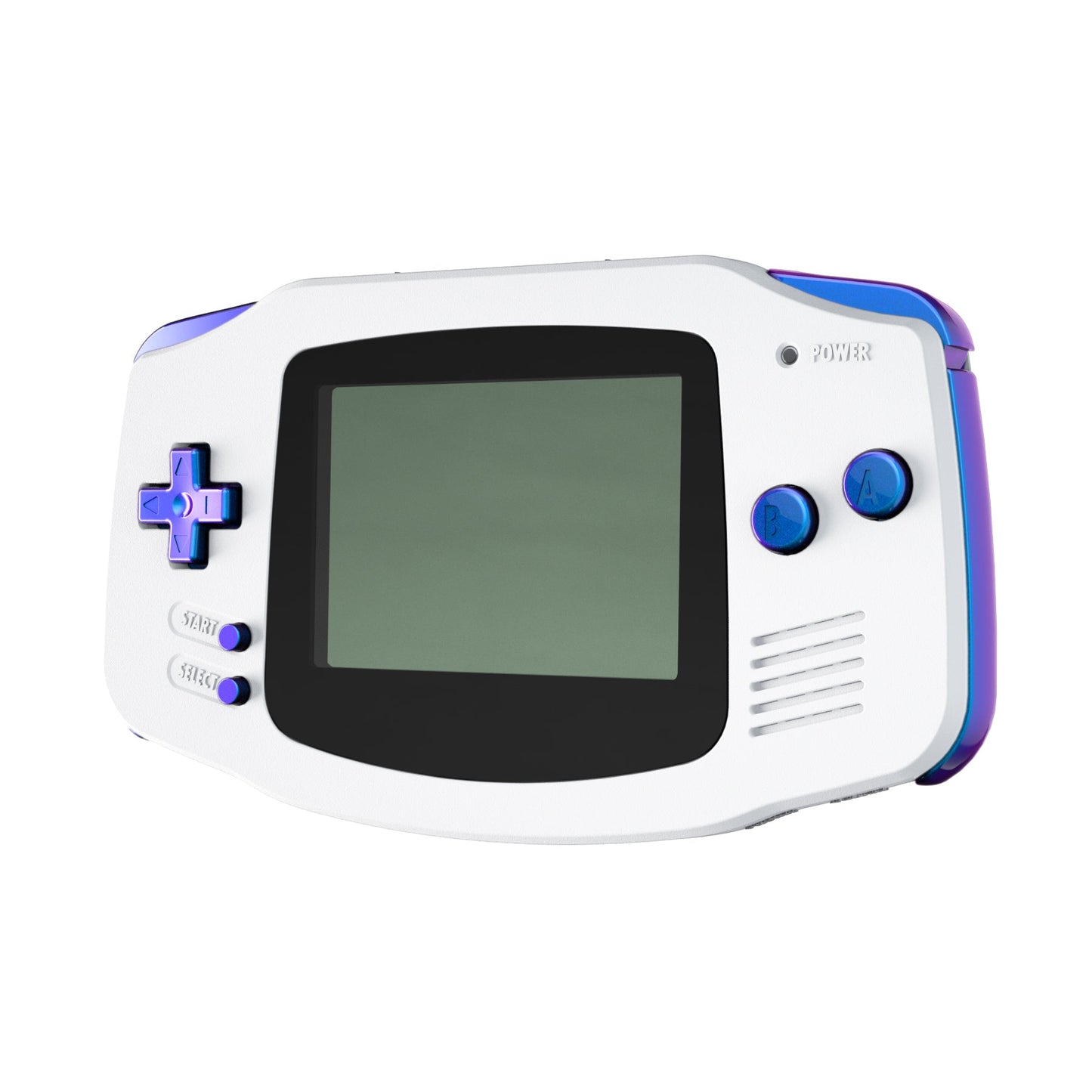 eXtremeRate Retail Chameleon Purple Blue GBA Replacement Full Set Buttons for Gameboy Advance - Handheld Game Console NOT Included - KAG2001