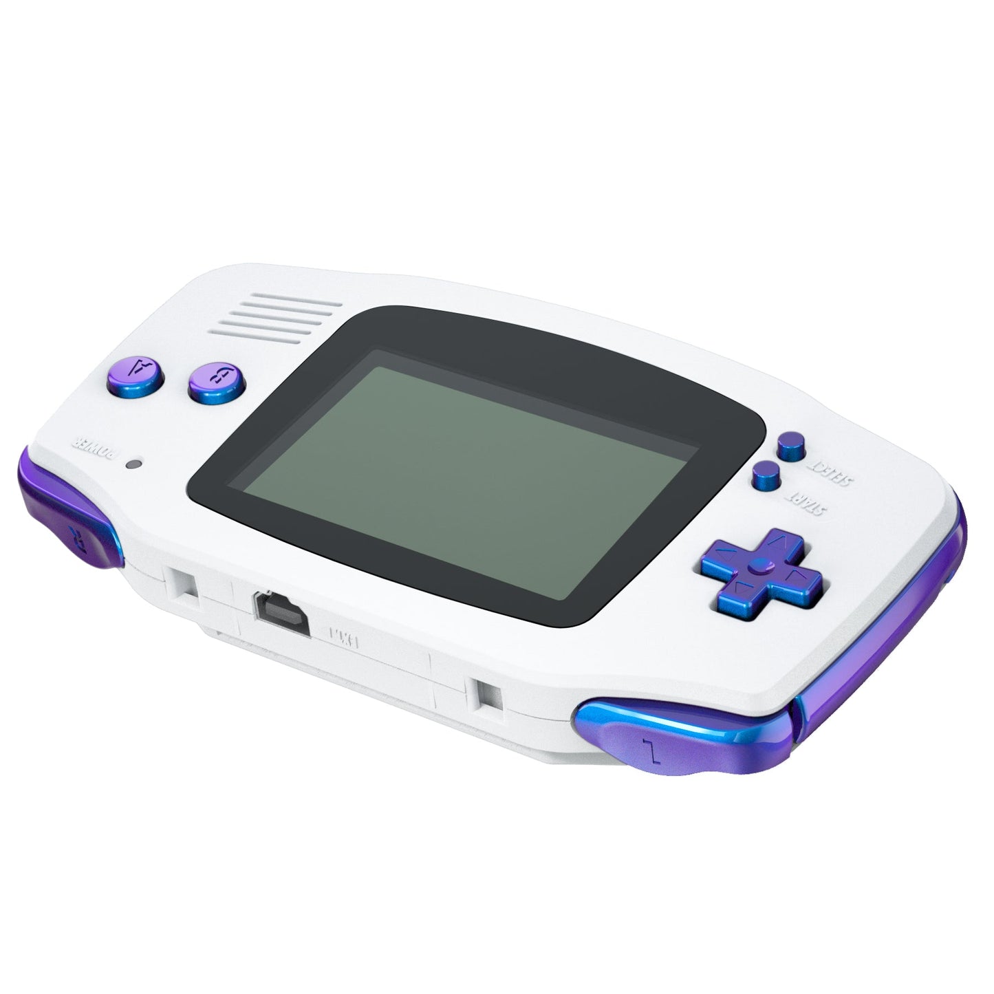eXtremeRate Retail Chameleon Purple Blue GBA Replacement Full Set Buttons for Gameboy Advance - Handheld Game Console NOT Included - KAG2001