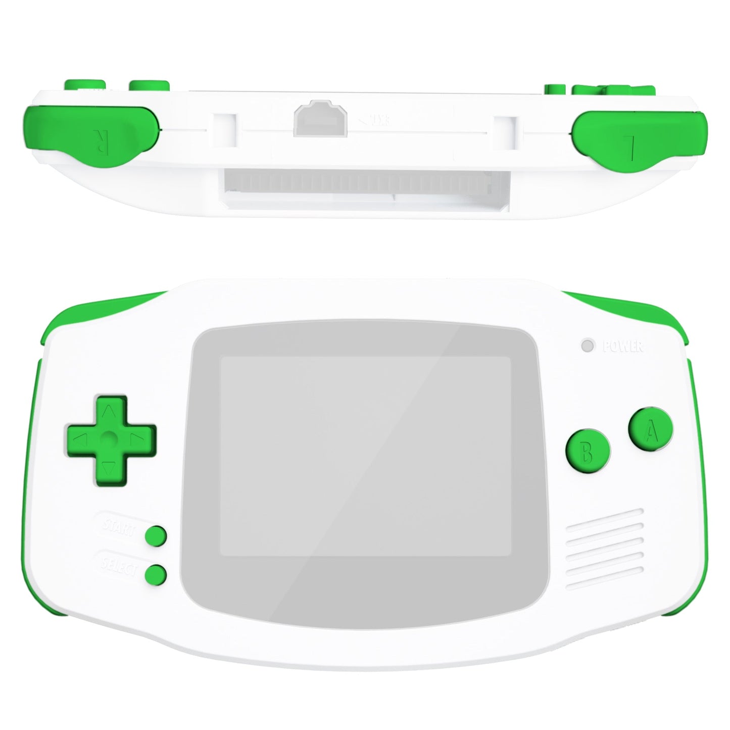 eXtremeRate Retail Green GBA Replacement Full Set Buttons for Gameboy Advance - Handheld Game Console NOT Included - KAG2006