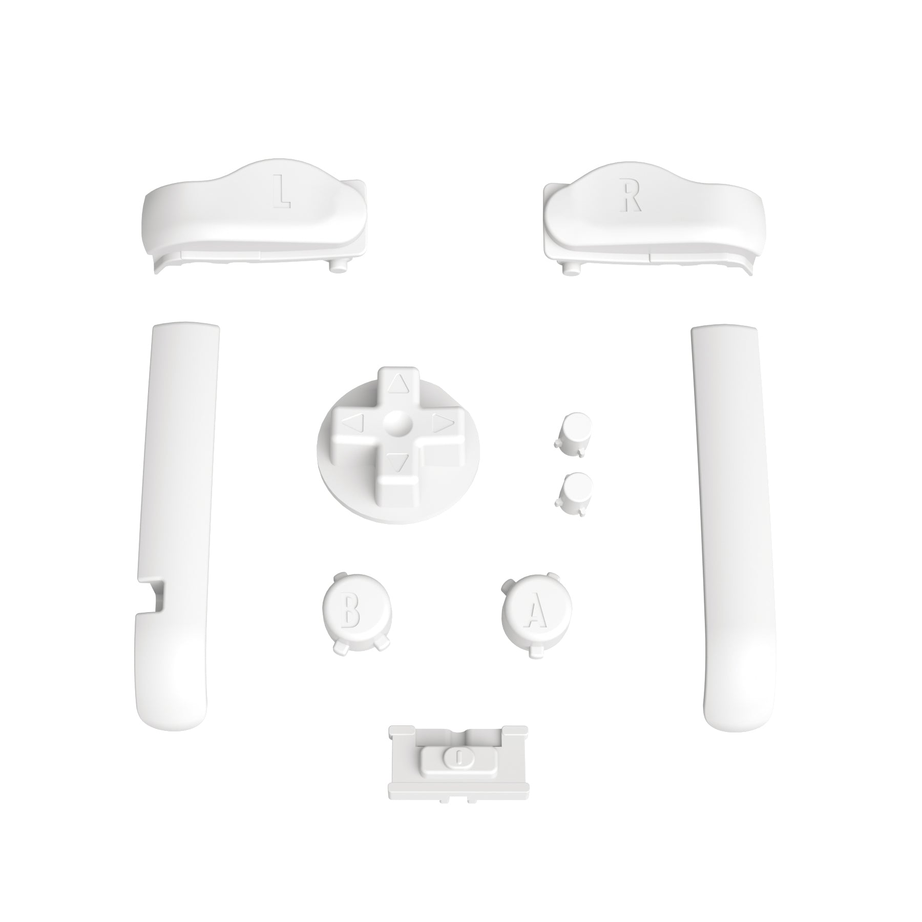 eXtremeRate Retail White GBA Replacement Full Set Buttons for Gameboy Advance - Handheld Game Console NOT Included - KAG2008