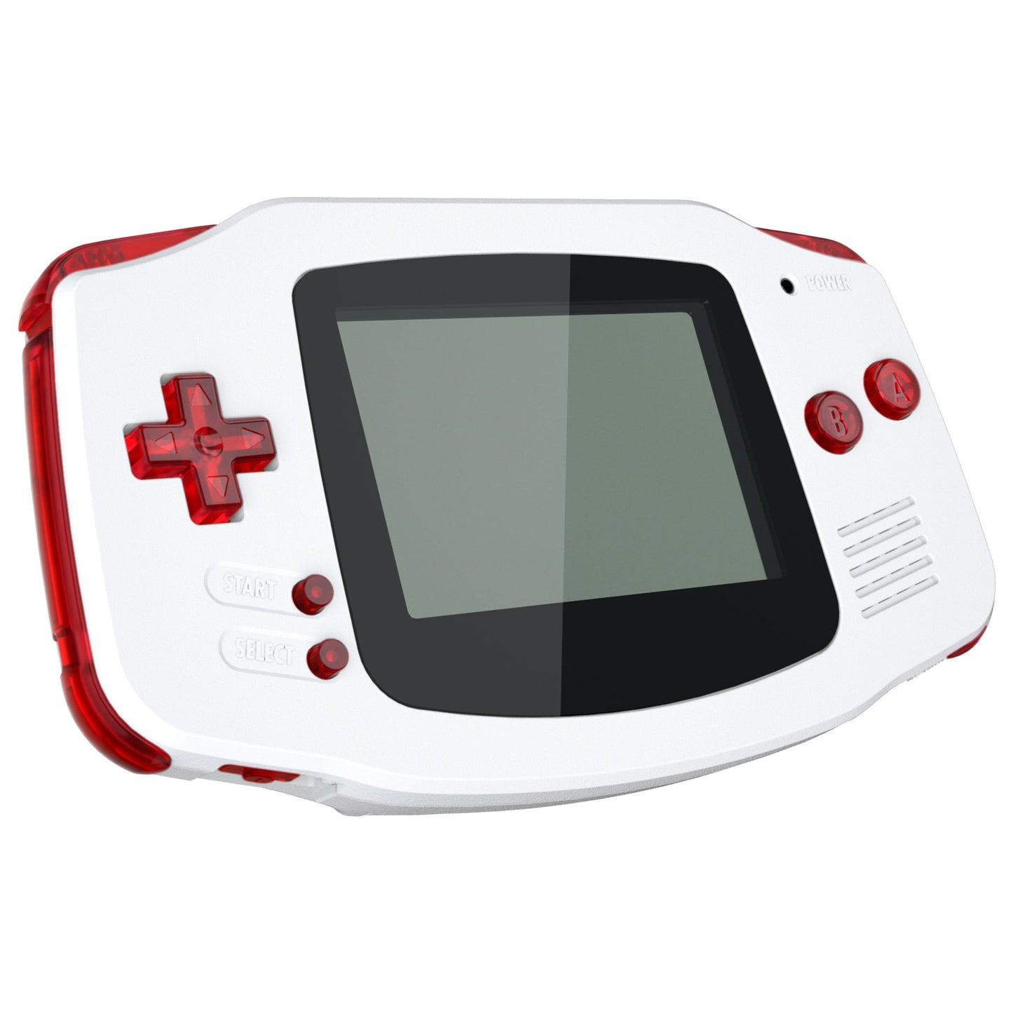 eXtremeRate Retail Clear Red GBA Replacement Full Set Buttons for Gameboy Advance - Handheld Game Console NOT Included - KAG4002