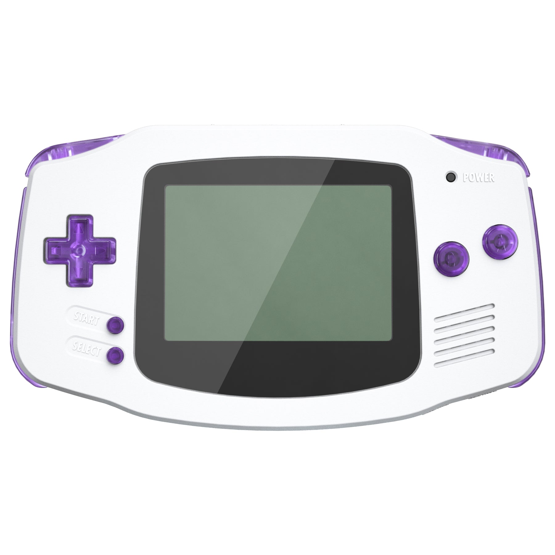 eXtremeRate Retail Clear Atomic Purple GBA Replacement Full Set Buttons for Gameboy Advance - Handheld Game Console NOT Included - KAG4005