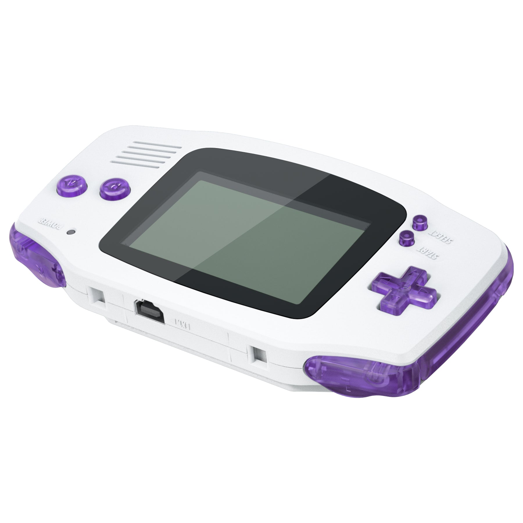 eXtremeRate Retail Clear Atomic Purple GBA Replacement Full Set Buttons for Gameboy Advance - Handheld Game Console NOT Included - KAG4005