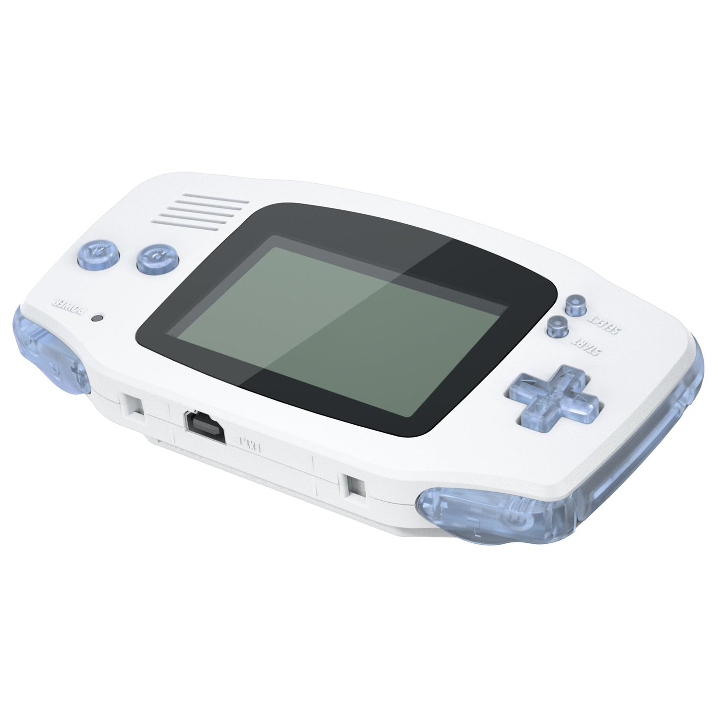 eXtremeRate Retail Clear Glacier Blue GBA Replacement Full Set Buttons for Gameboy Advance - Handheld Game Console NOT Included - KAG4006