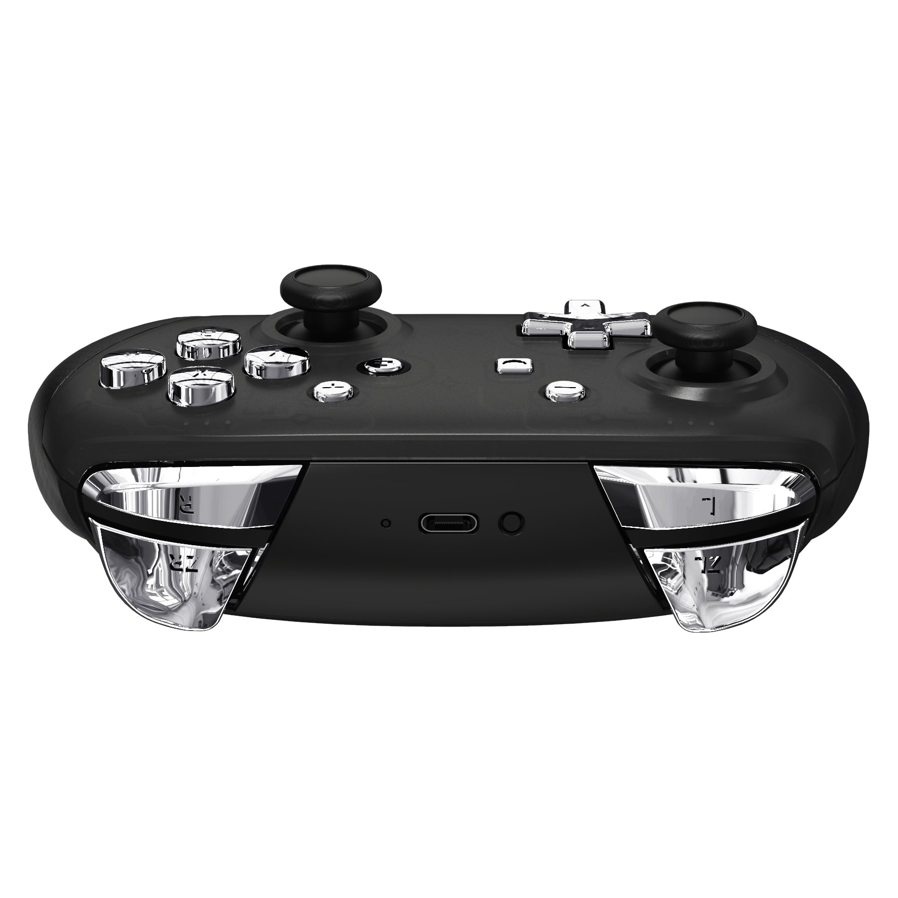 eXtremeRate DIY Replacement Full Set Buttons for Nintendo Switch Pro  Controller - Chrome Silver Glossy