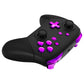 eXtremeRate Retail Chrome Purple Repair ABXY D-pad ZR ZL L R Keys for NS Switch Pro Controller, Glossy DIY Replacement Full Set Buttons with Tools for NS Switch Pro - Controller NOT Included - KRD405