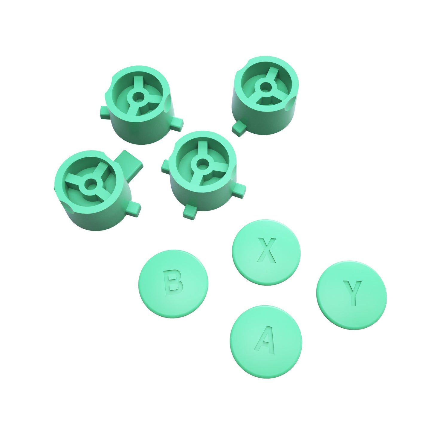 eXtremeRate Retail Mint Green Interchangeable ABXY Buttons for Nintendo Switch Pro Controller, DIY Swappable Replacement ABXY for NS Pro Controller- Controller NOT Included - KRH607