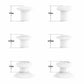 eXtremeRate Retail White Interchangeable Ergonomic Thumbsticks for Nintendo Switch Pro Controller with 3 Height Domed and Concave Grips Adjustable Joystick - KRM522