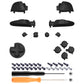 eXtremeRate Retail Black Repair ABXY D-pad ZR ZL L R Keys for NS Switch Pro Controller, DIY Replacement Full Set Buttons with Tools for NS Switch Pro - Controller NOT Included - KRP312