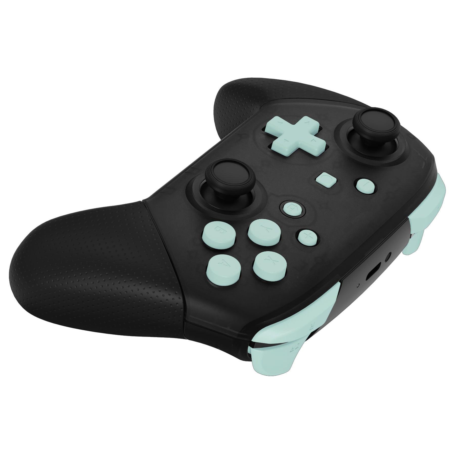 eXtremeRate Retail Light Cyan Repair ABXY D-pad ZR ZL L R Keys for NS Switch Pro Controller, DIY Replacement Full Set Buttons with Tools for NS Switch Pro - Controller NOT Included - KRP327