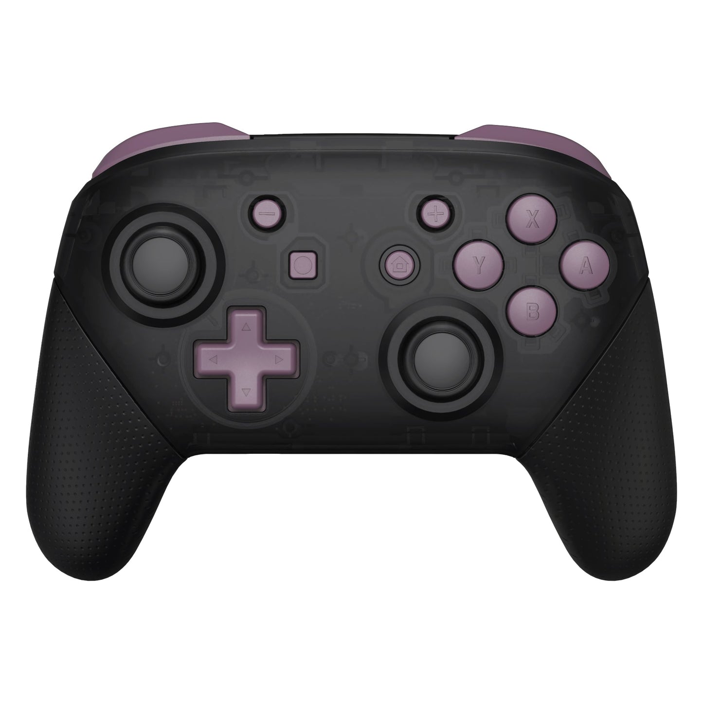 eXtremeRate Retail Dark Grayish Violet Repair ABXY D-pad ZR ZL L R Keys for NS Switch Pro Controller, DIY Replacement Full Set Buttons with Tools for NS Switch Pro - Controller NOT Included - KRP328