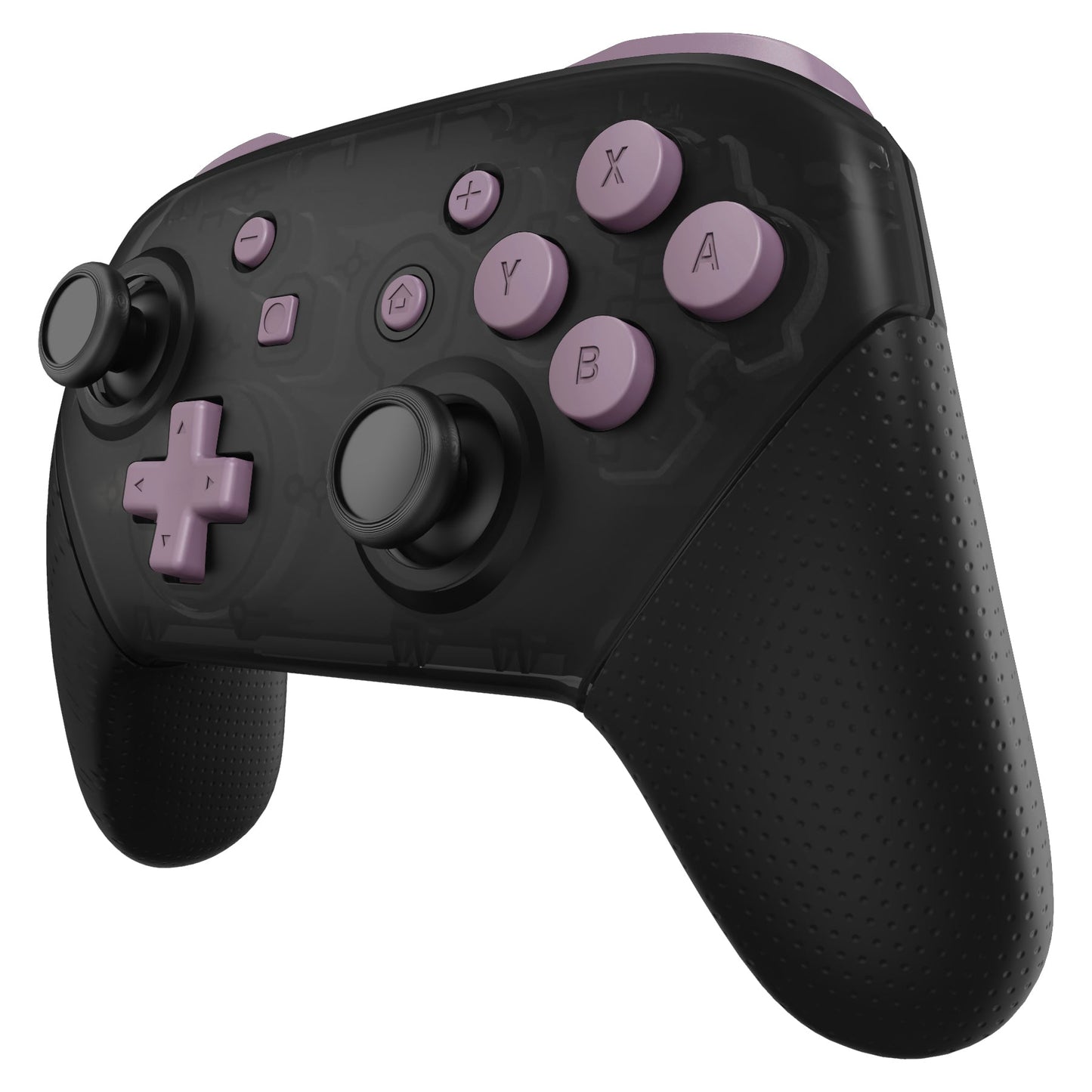 eXtremeRate Retail Dark Grayish Violet Repair ABXY D-pad ZR ZL L R Keys for NS Switch Pro Controller, DIY Replacement Full Set Buttons with Tools for NS Switch Pro - Controller NOT Included - KRP328