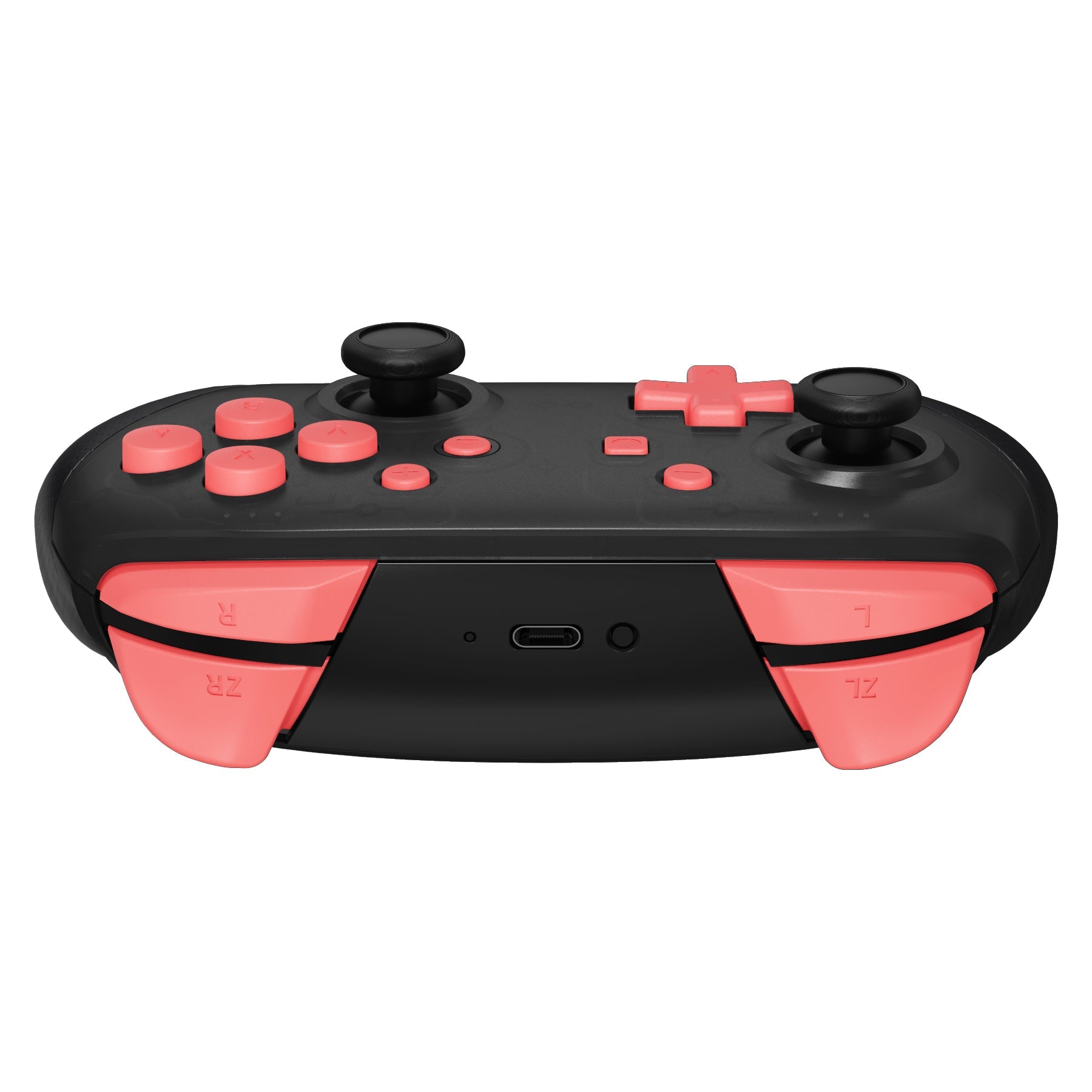 eXtremeRate Retail Coral Repair ABXY D-pad ZR ZL L R Keys for NS Switch Pro Controller, DIY Replacement Full Set Buttons with Tools for NS Switch Pro - Controller NOT Included - KRP346