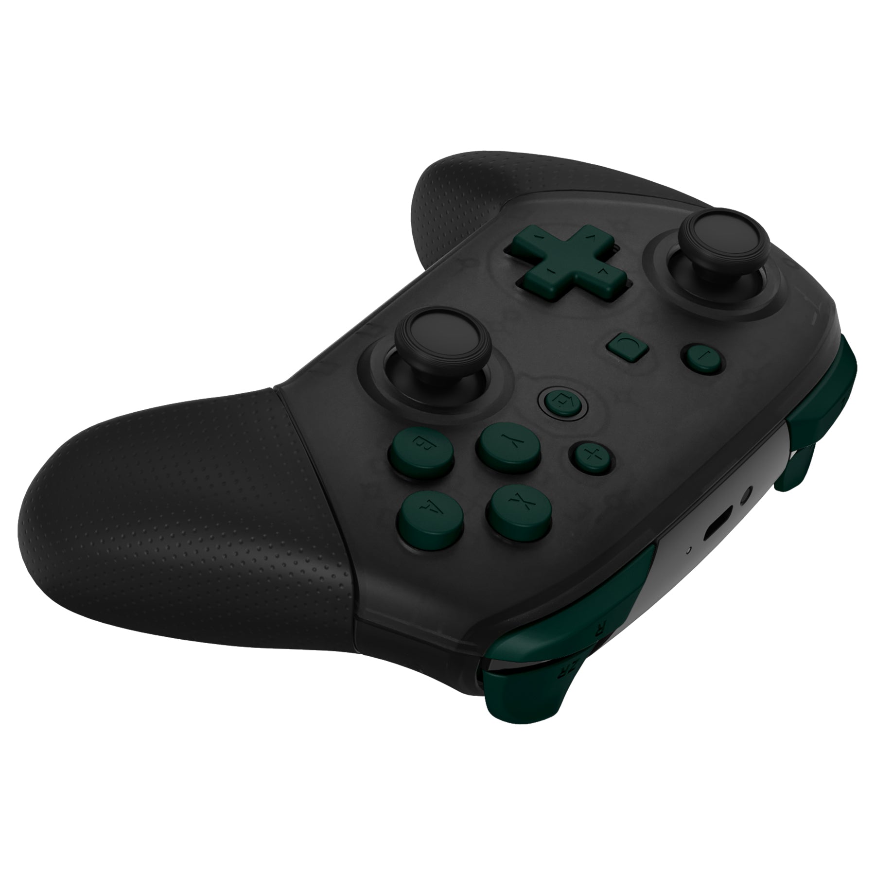 eXtremeRate Retail Racing Green Repair ABXY D-pad ZR ZL L R Keys for NS Switch Pro Controller, DIY Replacement Full Set Buttons with Tools for NS Switch Pro - Controller NOT Included - KRP354