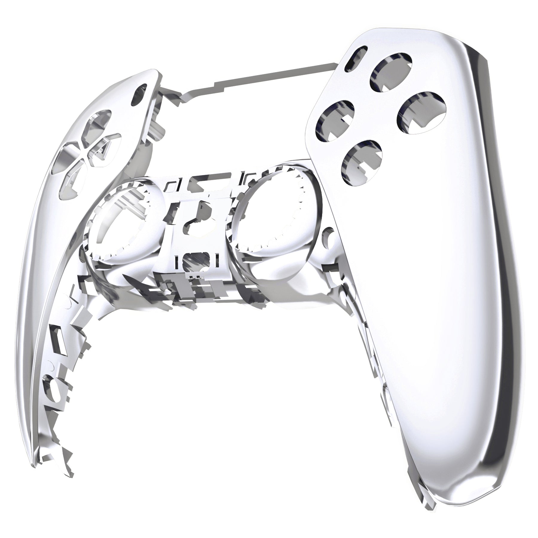 eXtremeRate Chrome Silver Glossy DIY Accessories Replacement Front ...