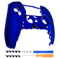 eXtremeRate Retail Chrome Blue Glossy DIY Accessories Replacement Front Housing Shell Compatible with ps5 Controller, Custom Faceplate Compatible with ps5 Controller - Touchpad NOT Included - MPFD4004