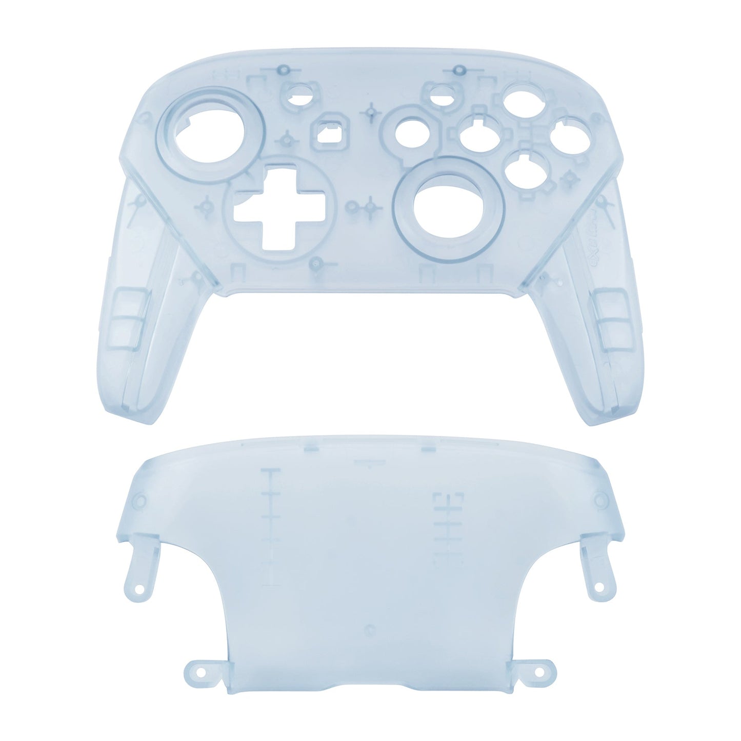 eXtremeRate Retail Glacier Blue Faceplate and Backplate for Nintendo Switch Pro Controller, DIY Replacement Shell Housing Case for Nintendo Switch Pro - Controller NOT Included - MRM506