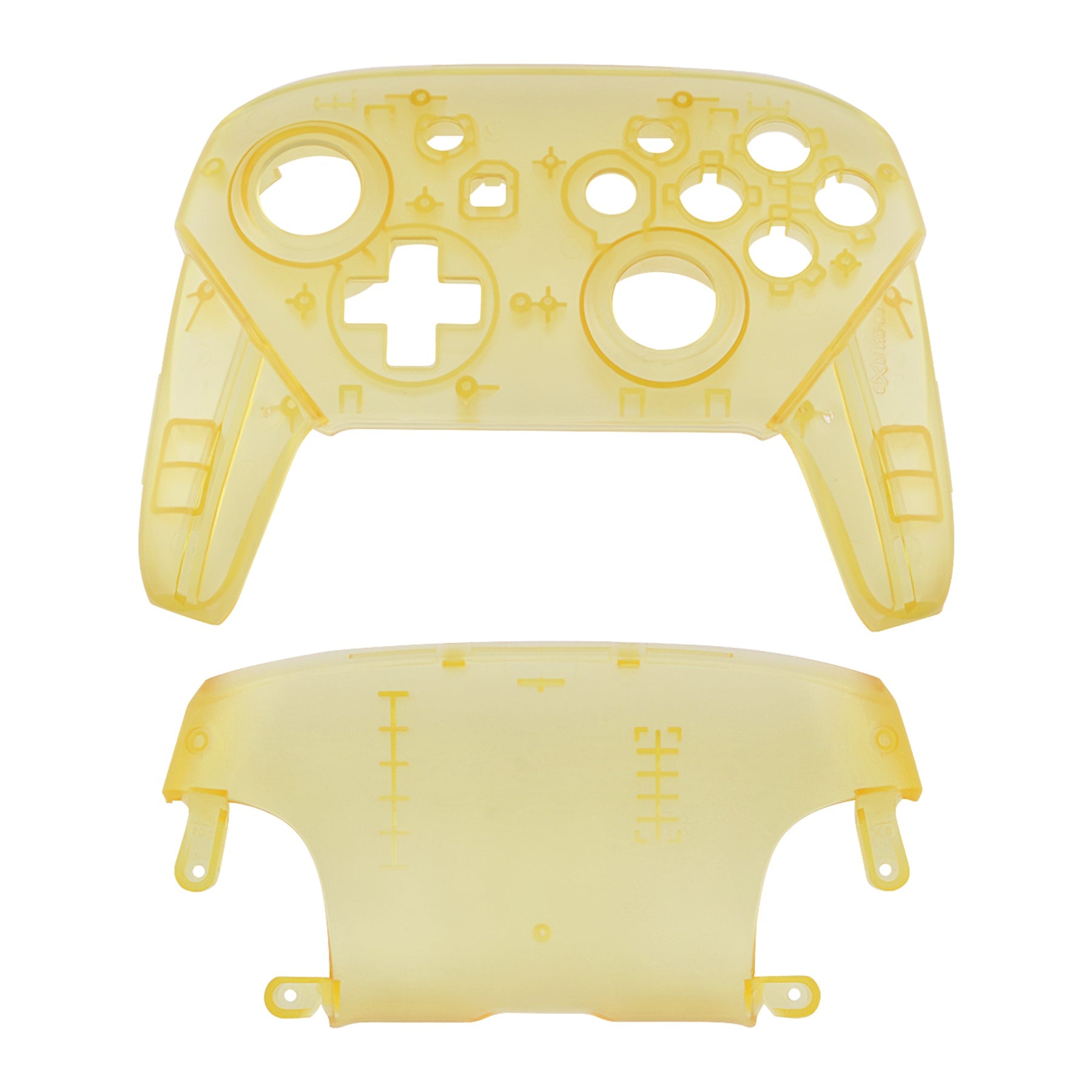 eXtremeRate Retail Amber Yellow Faceplate and Backplate for Nintendo Switch Pro Controller, DIY Replacement Shell Housing Case for Nintendo Switch Pro - Controller NOT Included - MRM509