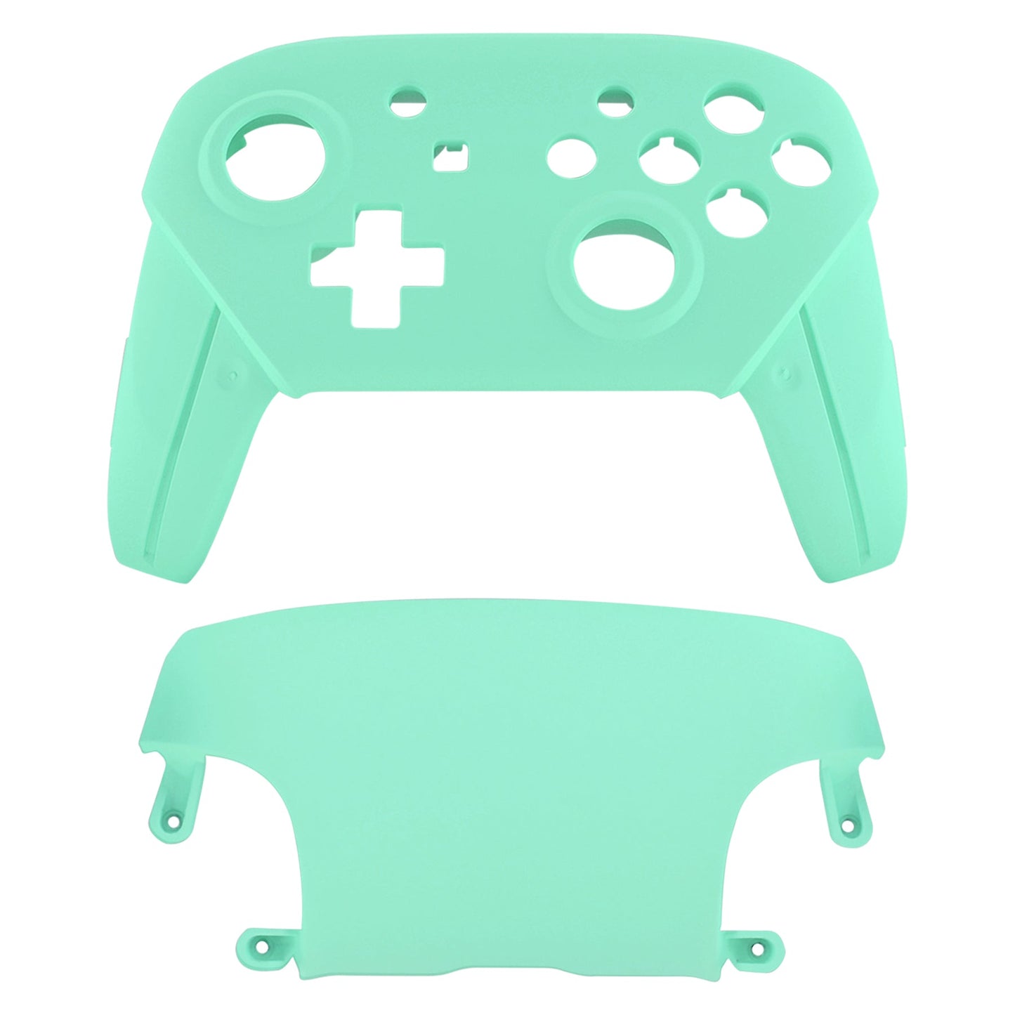 eXtremeRate Retail Mint Green Faceplate and Backplate for Nintendo Switch Pro Controller, Soft Touch DIY Replacement Shell Housing Case for Nintendo Switch Pro - Controller NOT Included - MRP309