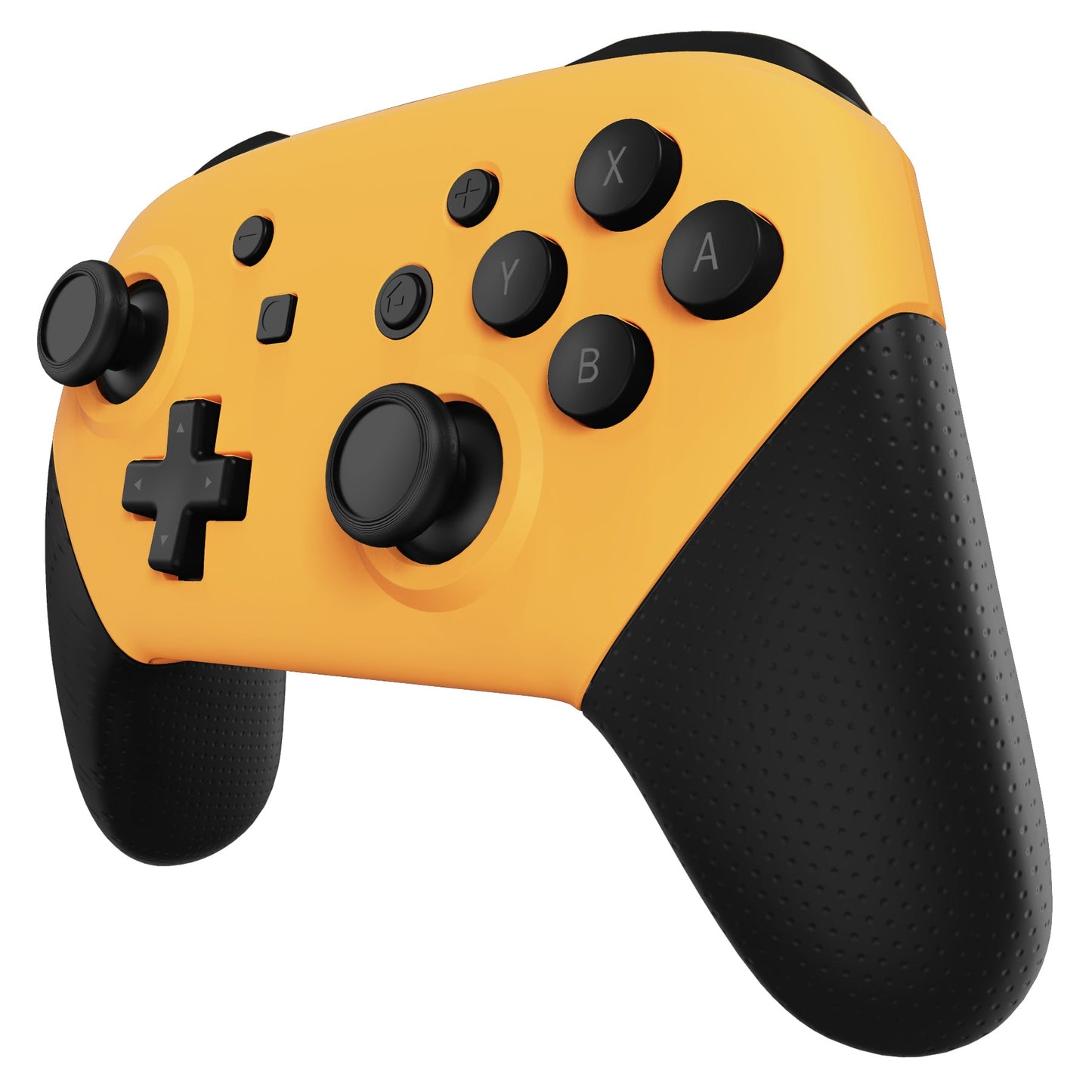 eXtremeRate Retail Caution Yellow Faceplate and Backplate for NS Switch Pro Controller, Soft Touch DIY Replacement Shell Housing Case for NS Switch Pro Controller - Controller NOT Included - MRP318