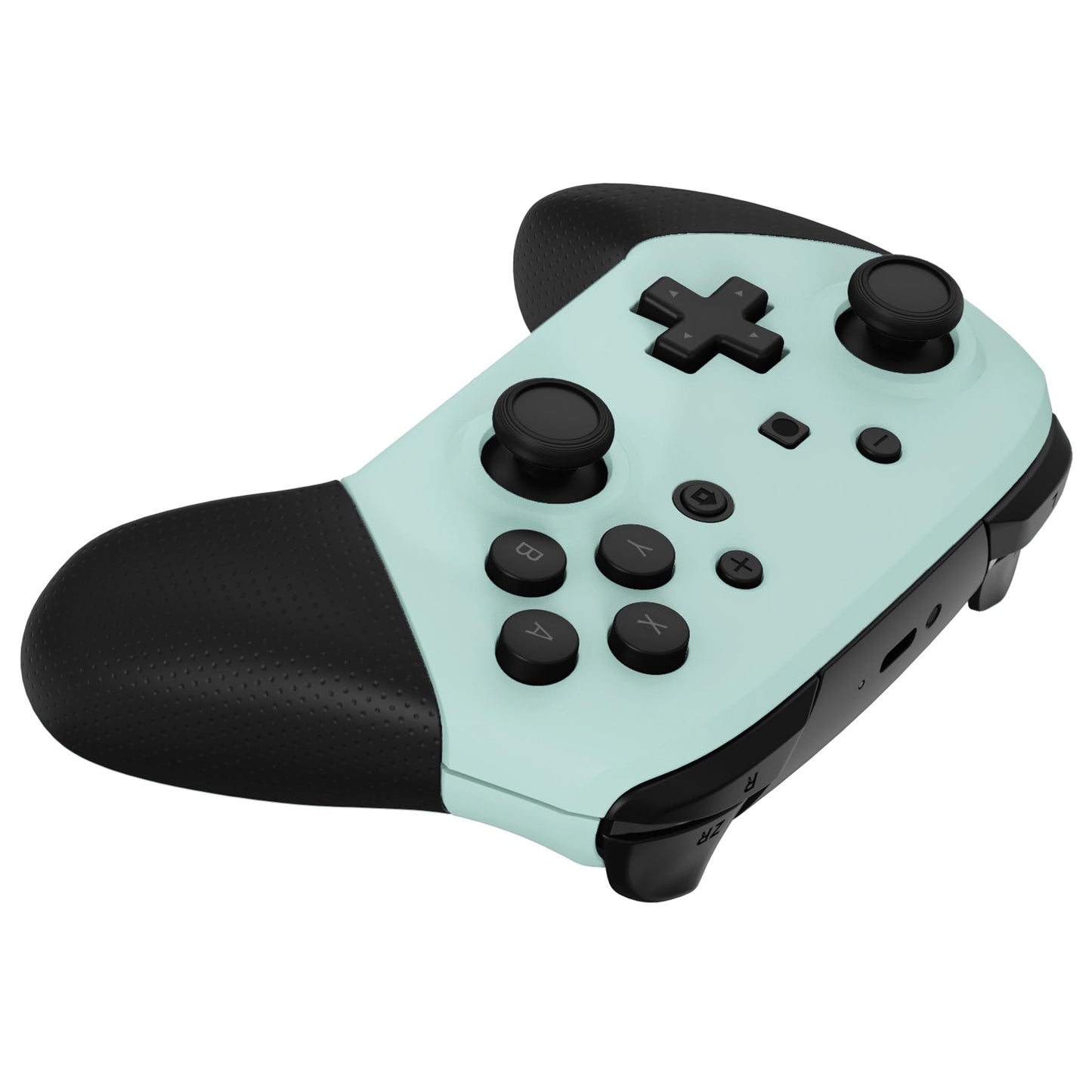 eXtremeRate Retail Light Cyan Faceplate and Backplate for NS Switch Pro Controller, Soft Touch DIY Replacement Shell Housing Case for NS Switch Pro Controller - Controller NOT Included - MRP327