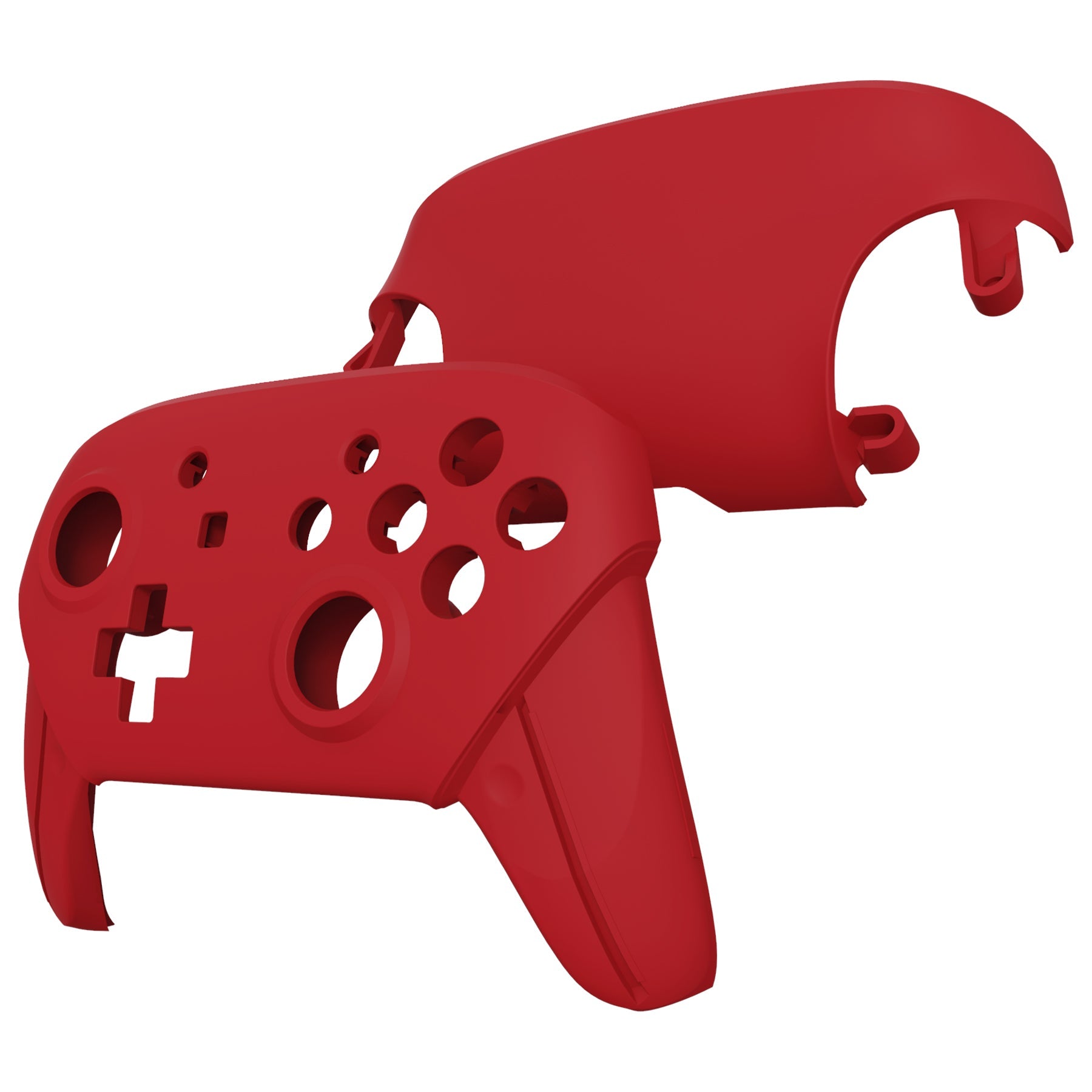eXtremeRate Retail Passion Red Faceplate and Backplate for NS Switch Pro Controller, Soft Touch DIY Replacement Shell Housing Case for NS Switch Pro Controller - Controller NOT Included - MRP332